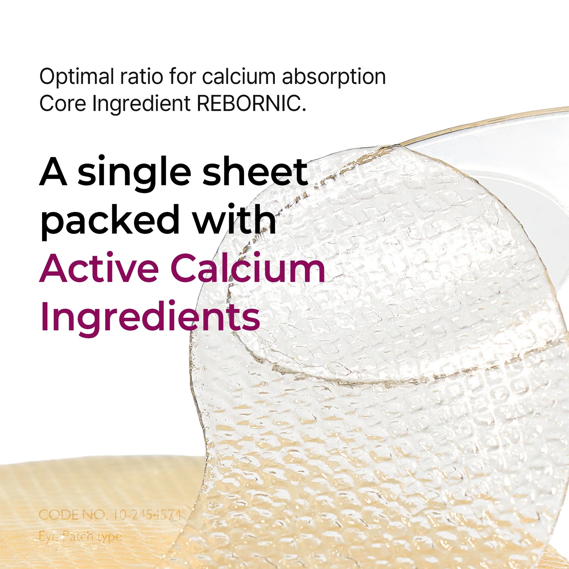 Dr.Melaxin Cemenrete Calcium Volume Eye Patch — under-eye application