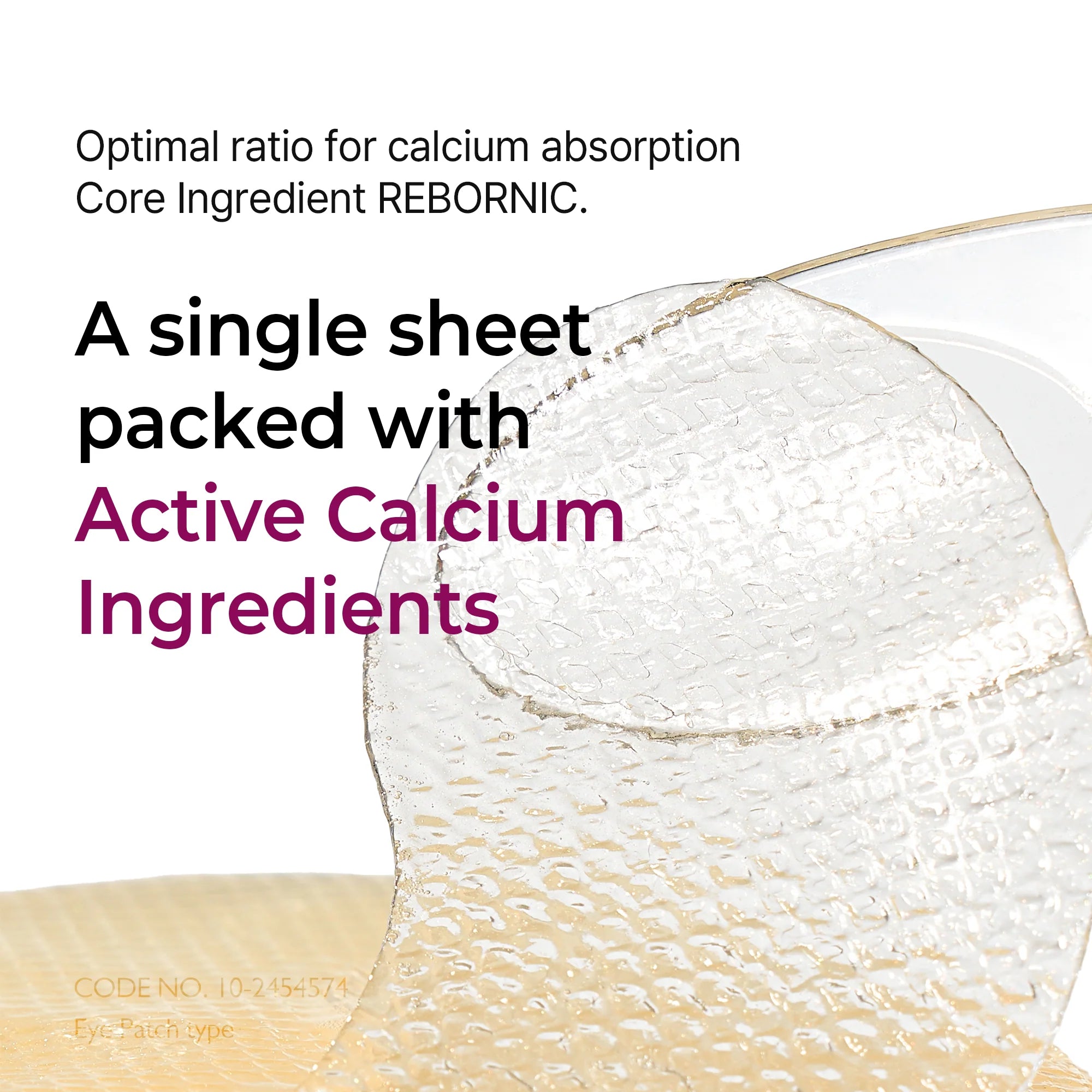 Dr.Melaxin Cemenrete Calcium Volume Eye Patch — under-eye application