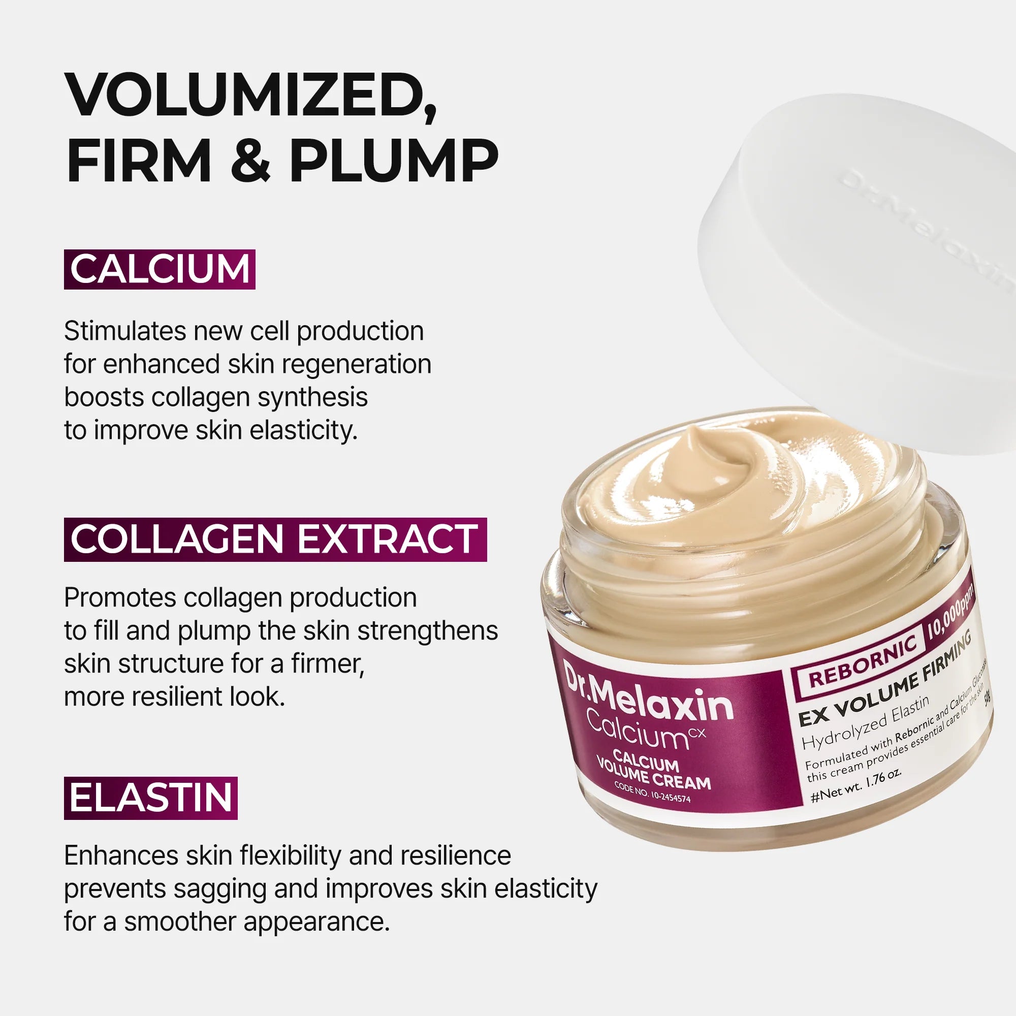 Dr.Melaxin Cemenrete EX Volume Firming Calcium Intense Cream — firming volume care