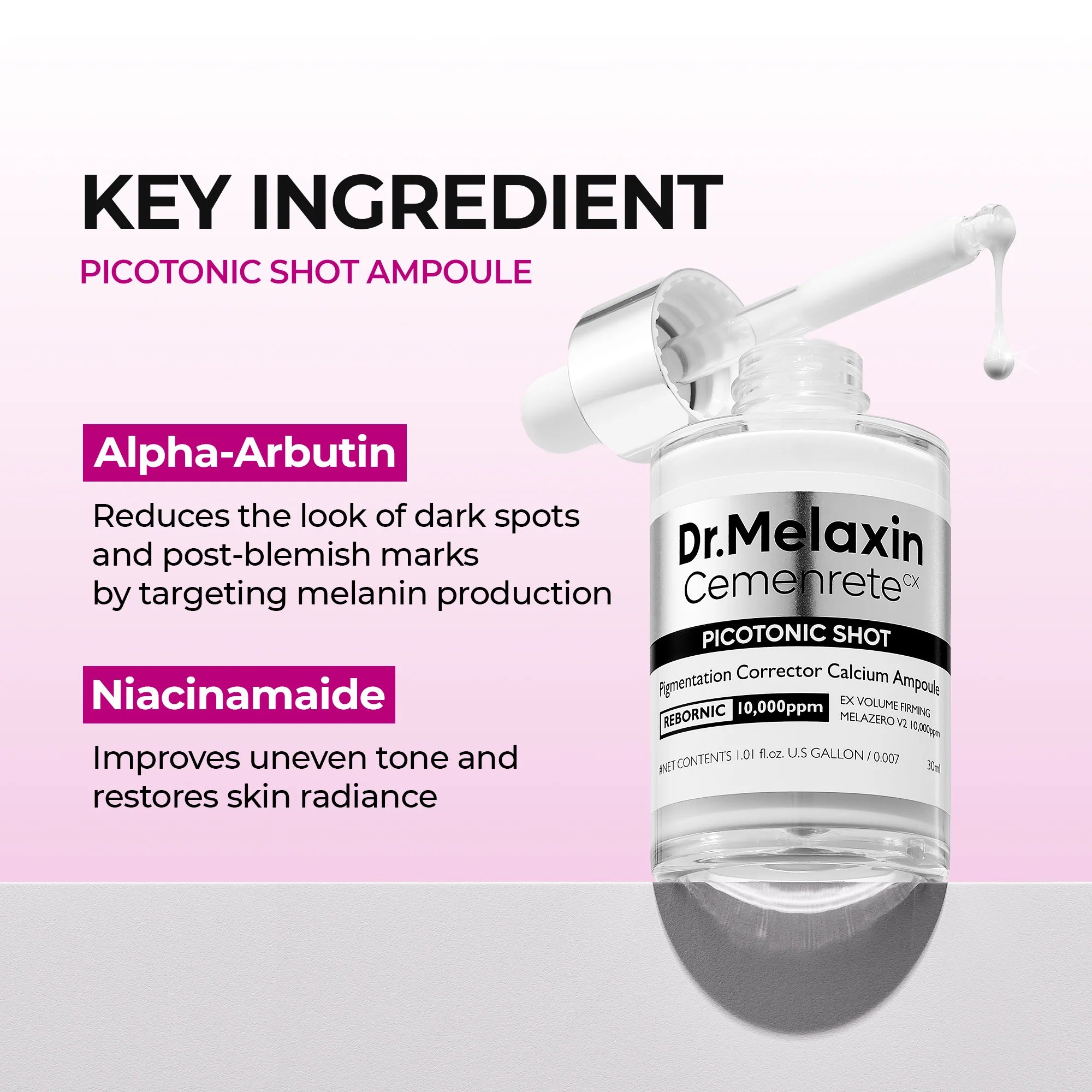 Dr.Melaxin Cemenrete Picotonic Shot Pigmentation Serum — how to use