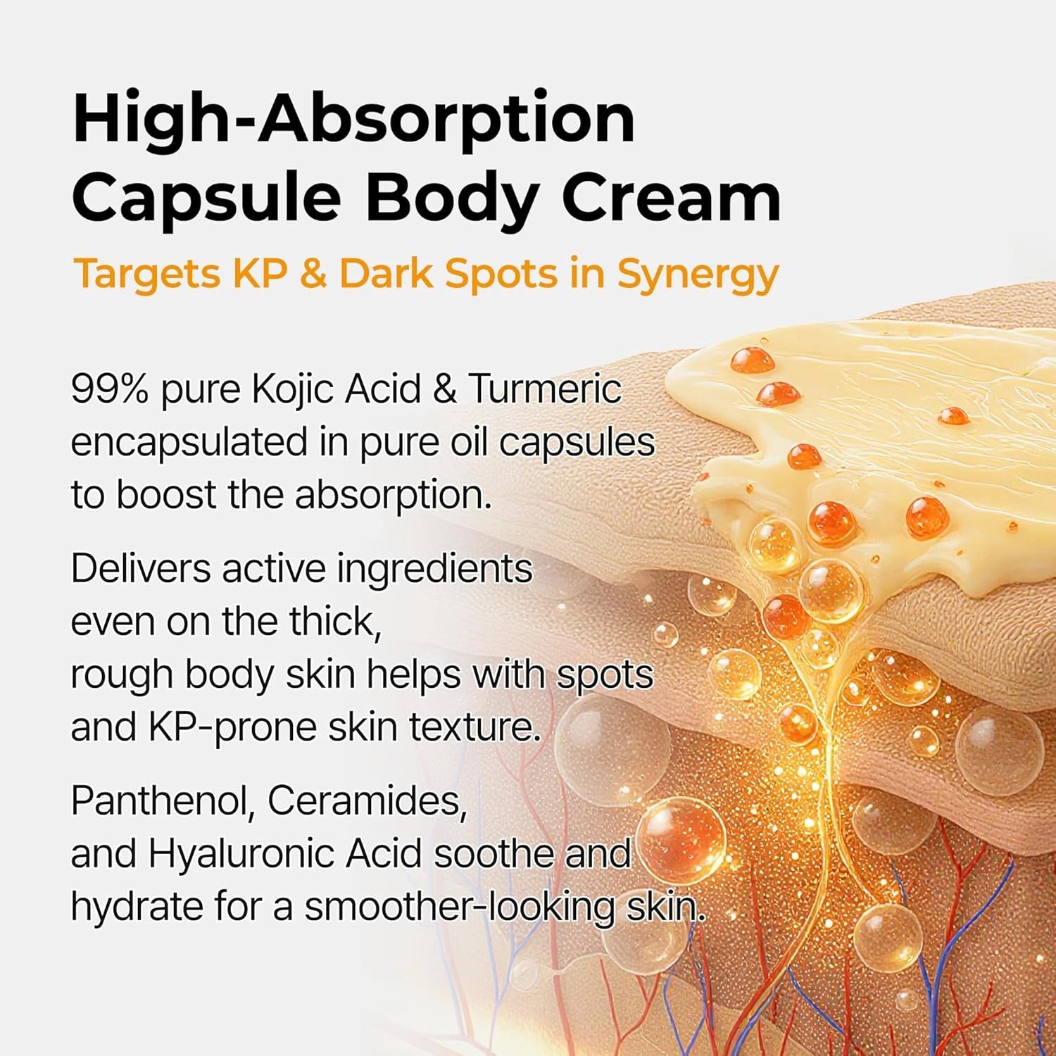 Dr.Melaxin Kojic Acid Turmeric Capsule Body Cream — brightening body cream