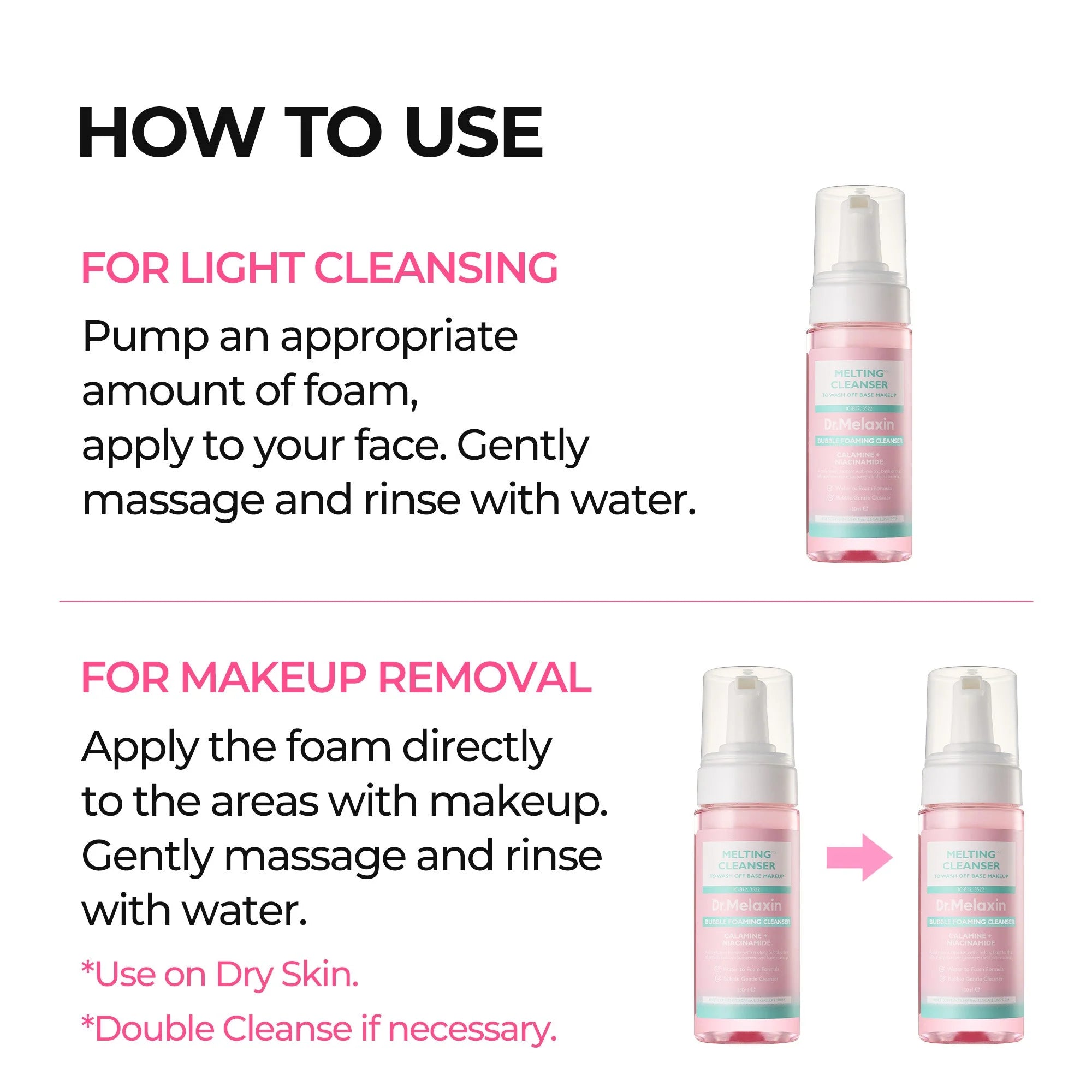 Dr.Melaxin Melting Cleanser Bubble Foam — melts away impurities