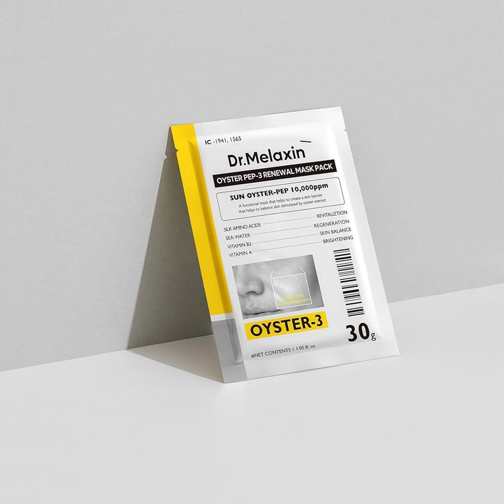 Dr.Melaxin Oyster Pep-3 Renewal Mask — mask texture