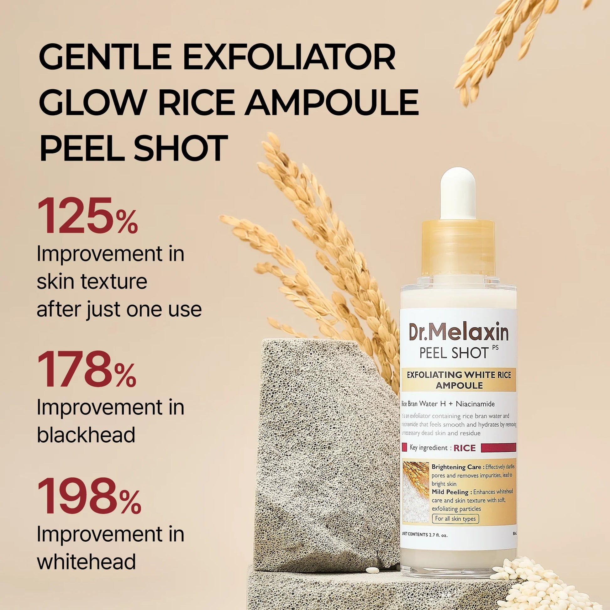 Dr.Melaxin Peel Shot Exfoliant White Rice Ampoule — ampoule texture