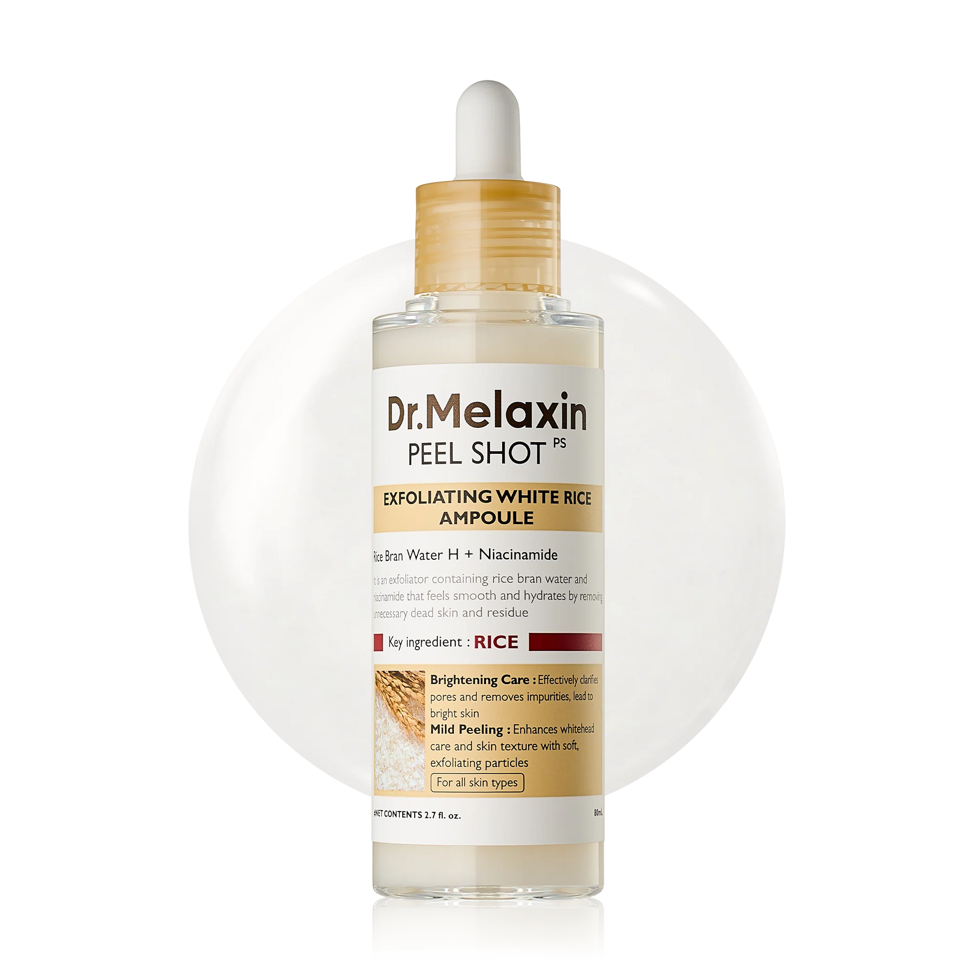 Dr.Melaxin Peel Shot Exfoliant White Rice Ampoule