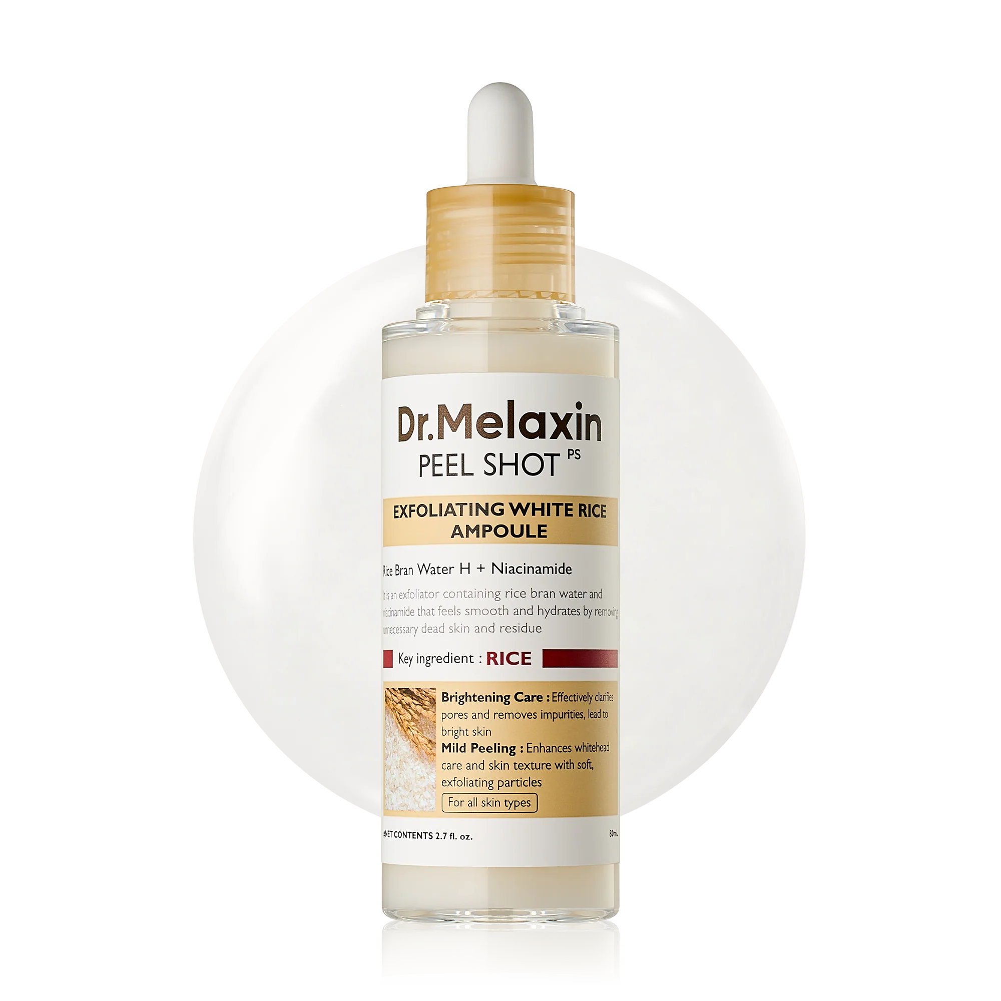 Dr.Melaxin Peel Shot Exfoliant White Rice Ampoule