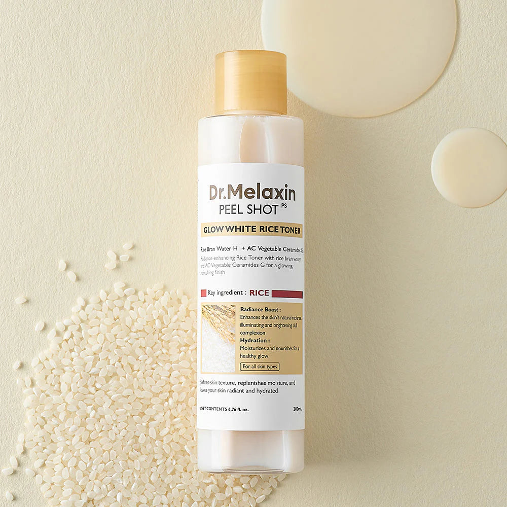 Dr.Melaxin Peel Shot Glow White Rice Toner — 200ml full size