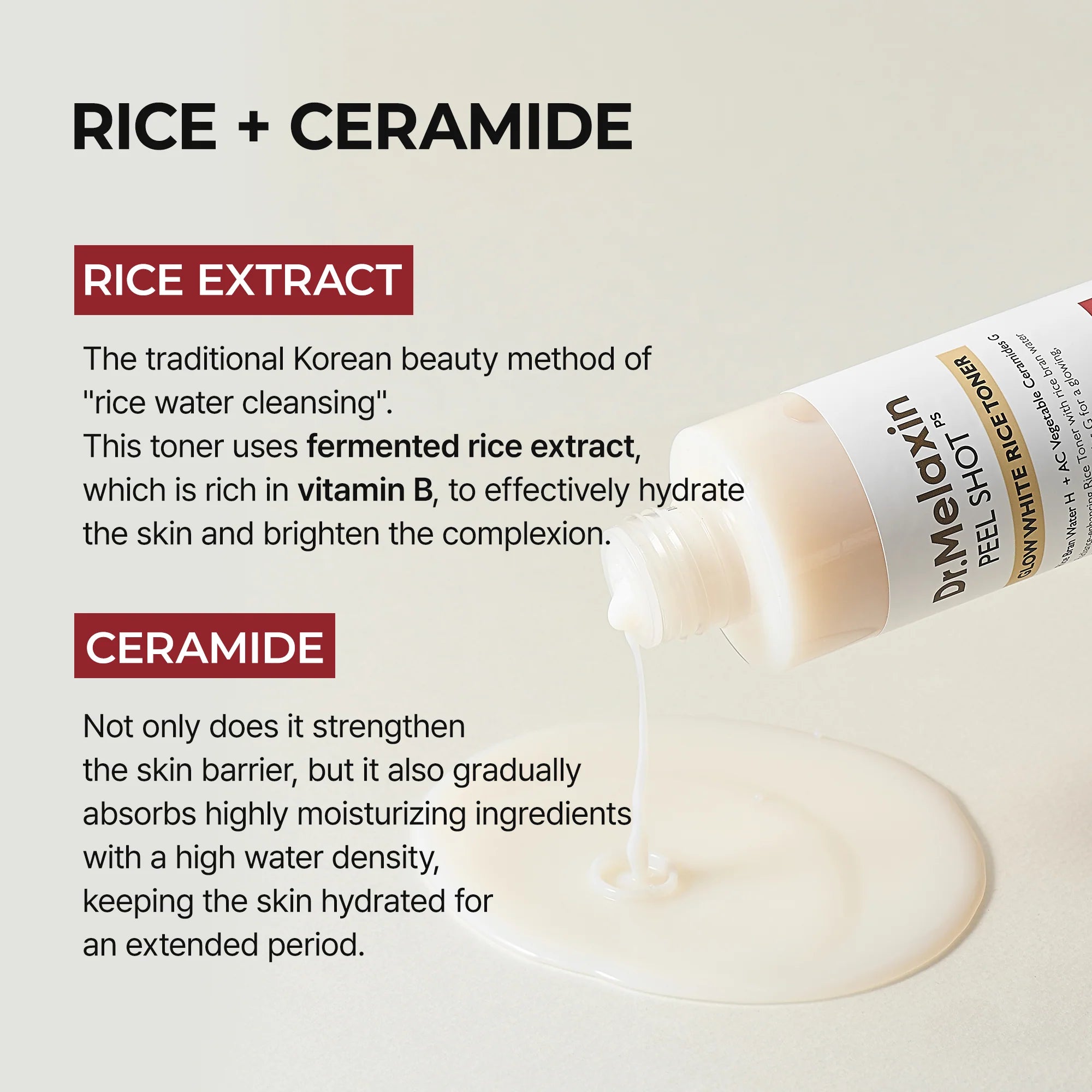 Dr.Melaxin Peel Shot Glow White Rice Toner — white rice extract