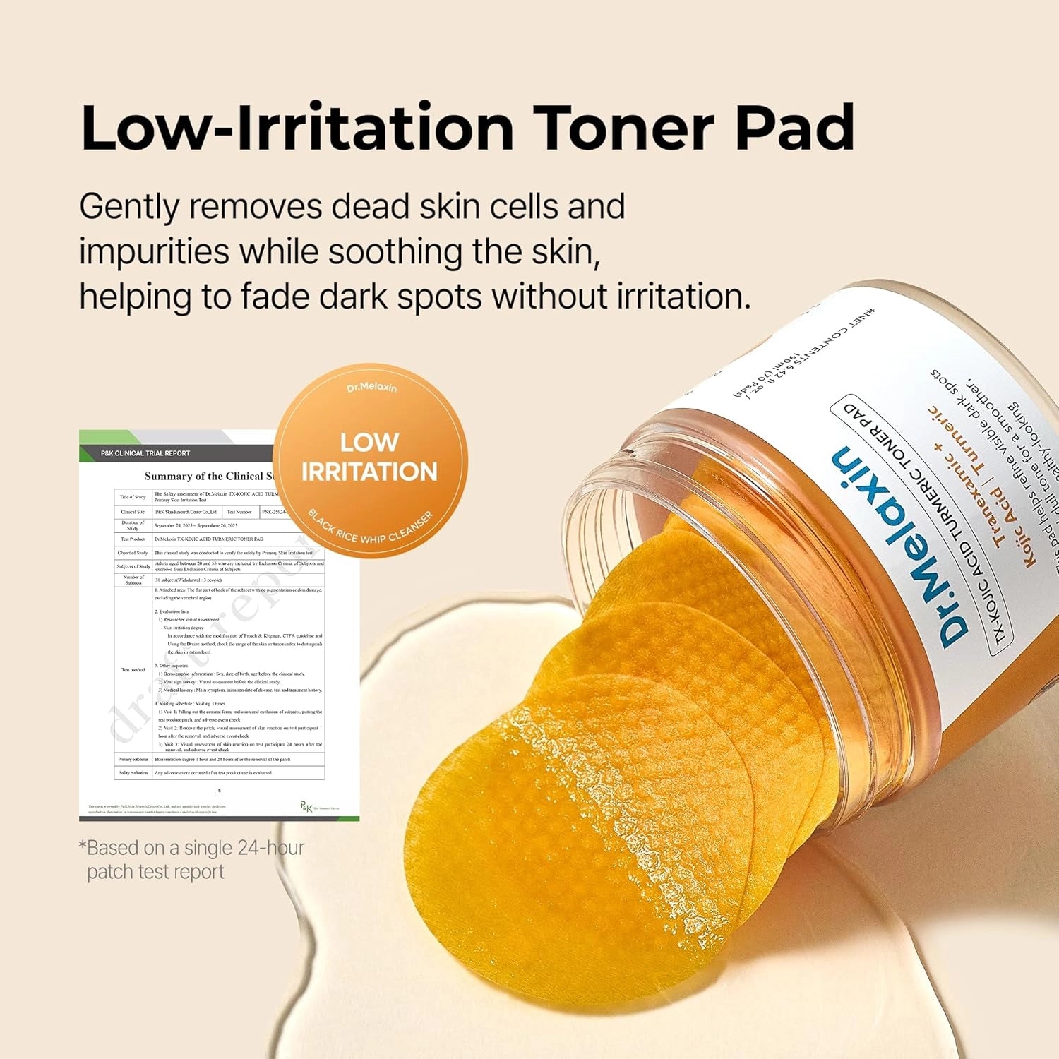 Dr.Melaxin TX Kojic Acid Turmeric Toner Pad — brightening pore care