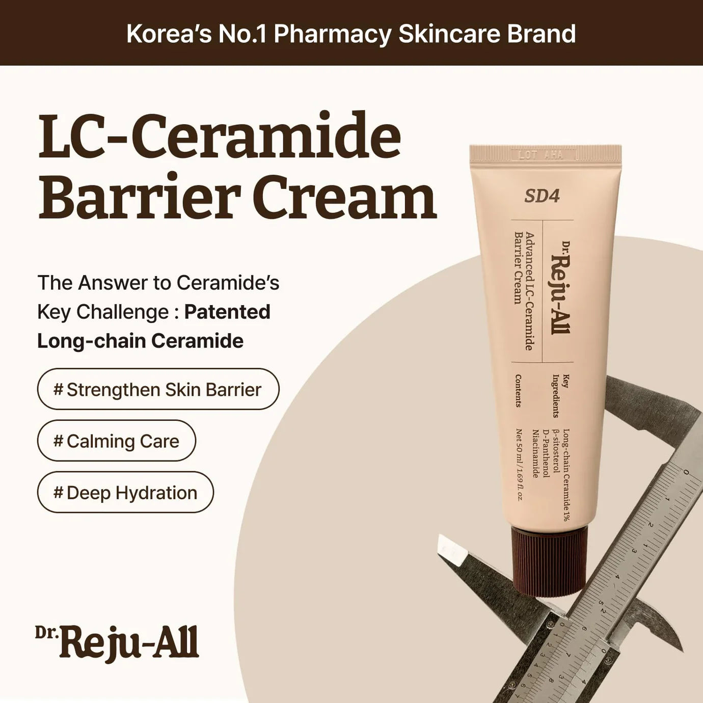 Dr.Reju-All Advanced LC Ceramide Barrier Cream deeply hydrates dry skin