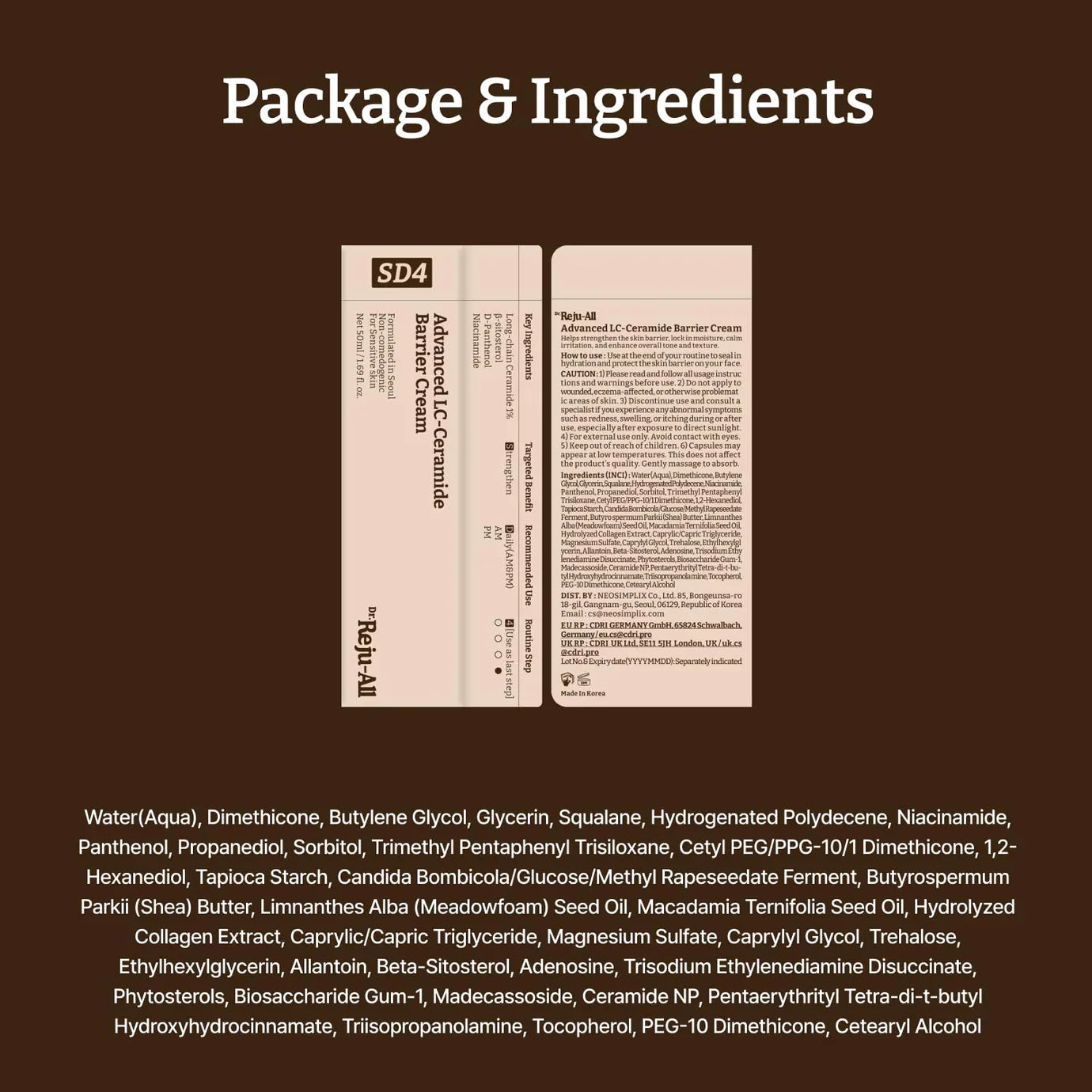 Dr.Reju-All Advanced LC Ceramide Barrier Cream for plump healthy skin