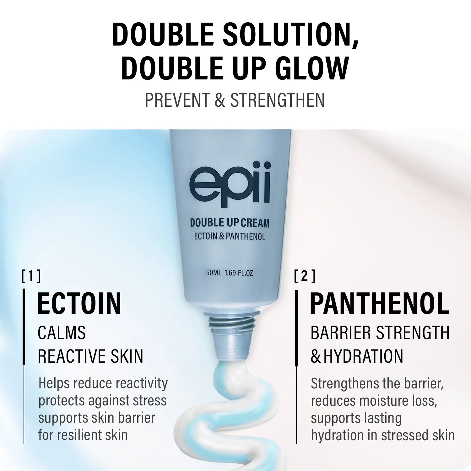 epii Double Up Cream Ectoin & Panthenol – cream texture