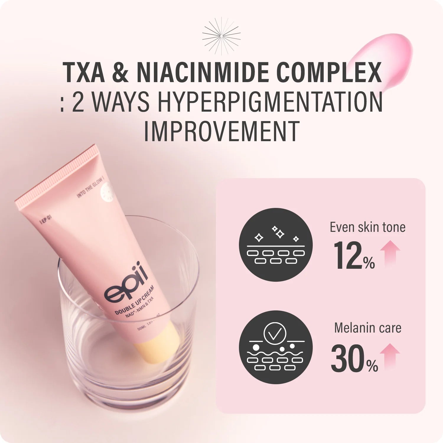 epii Double Up Cream NAD+ NMN & TXA – fades dark spots