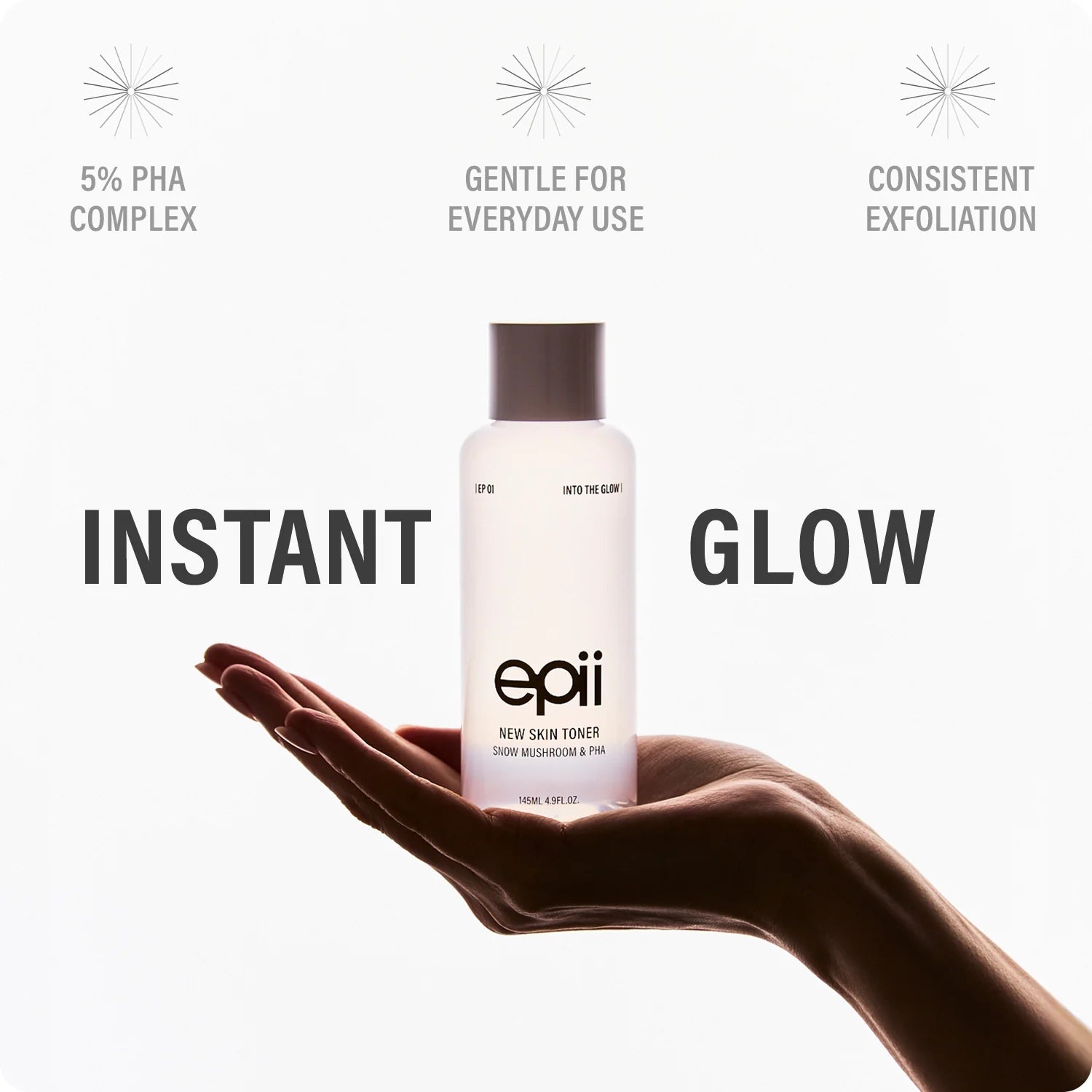 epii New Skin Toner Snow Mushroom & PHA – alcohol & fragrance free