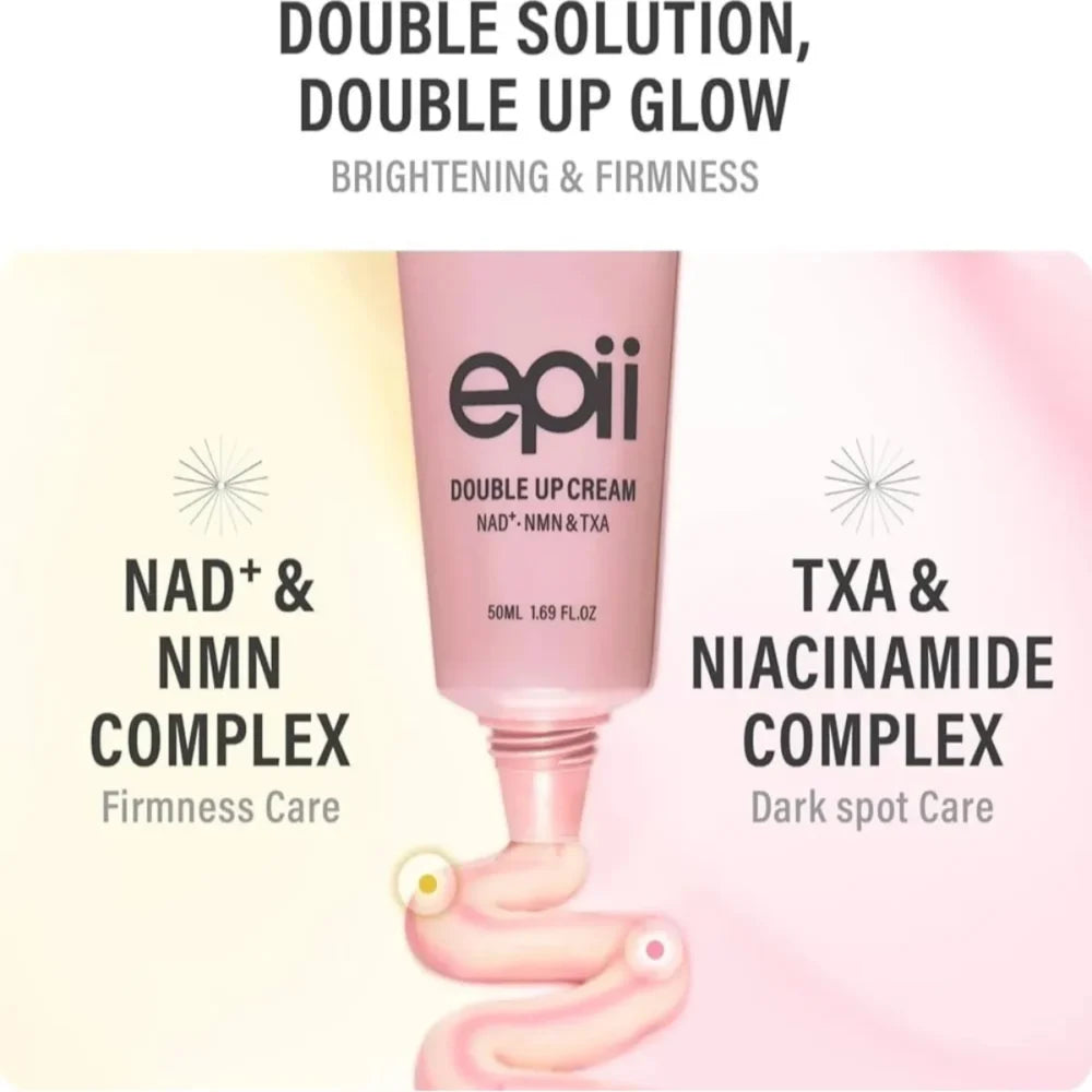 epii Double Up Cream NAD+ NMN and TXA brightening and firming moisturizer