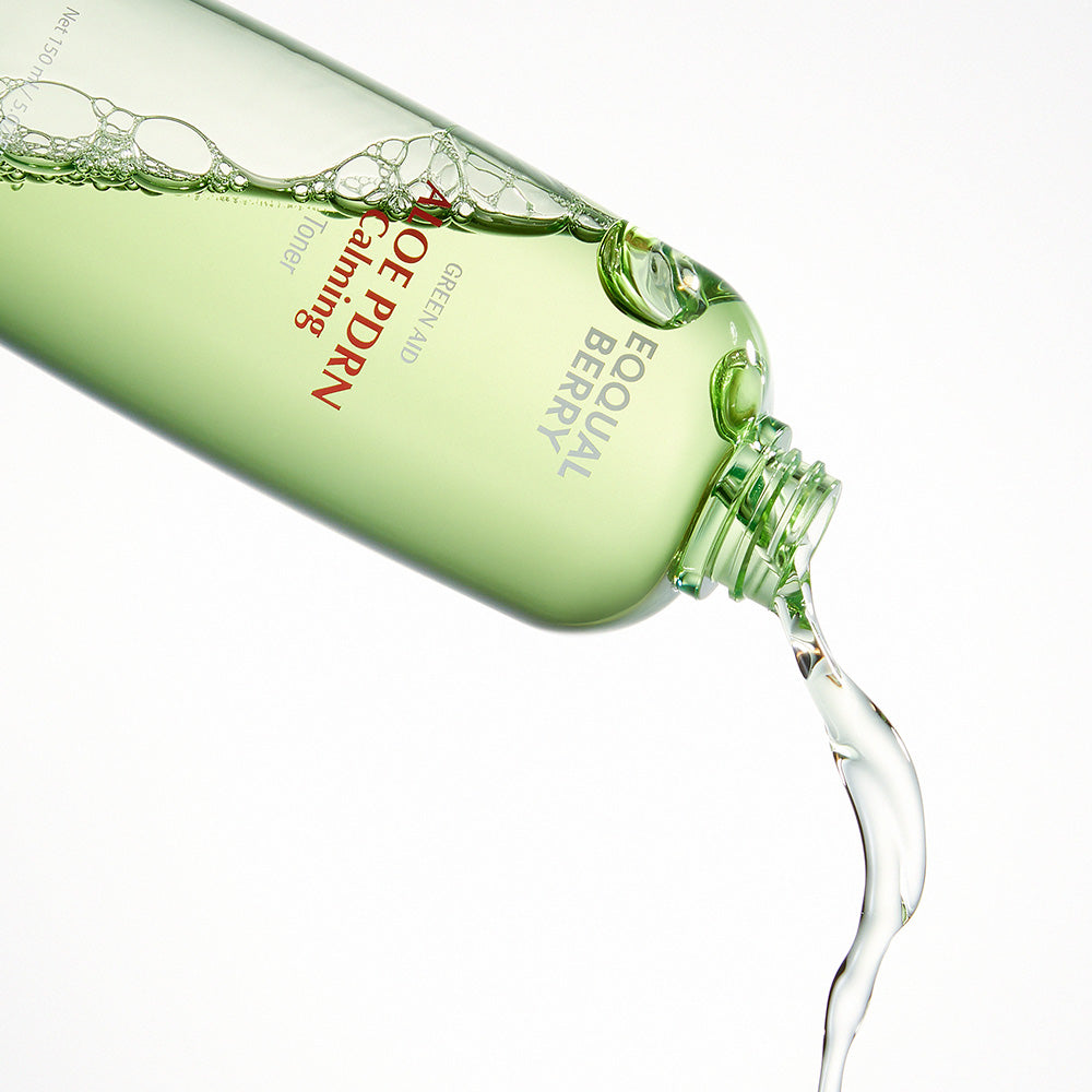 EQQUALBERRY Aloe PDRN Calming Toner — Green Tea Controls Sebum and Refines Pores