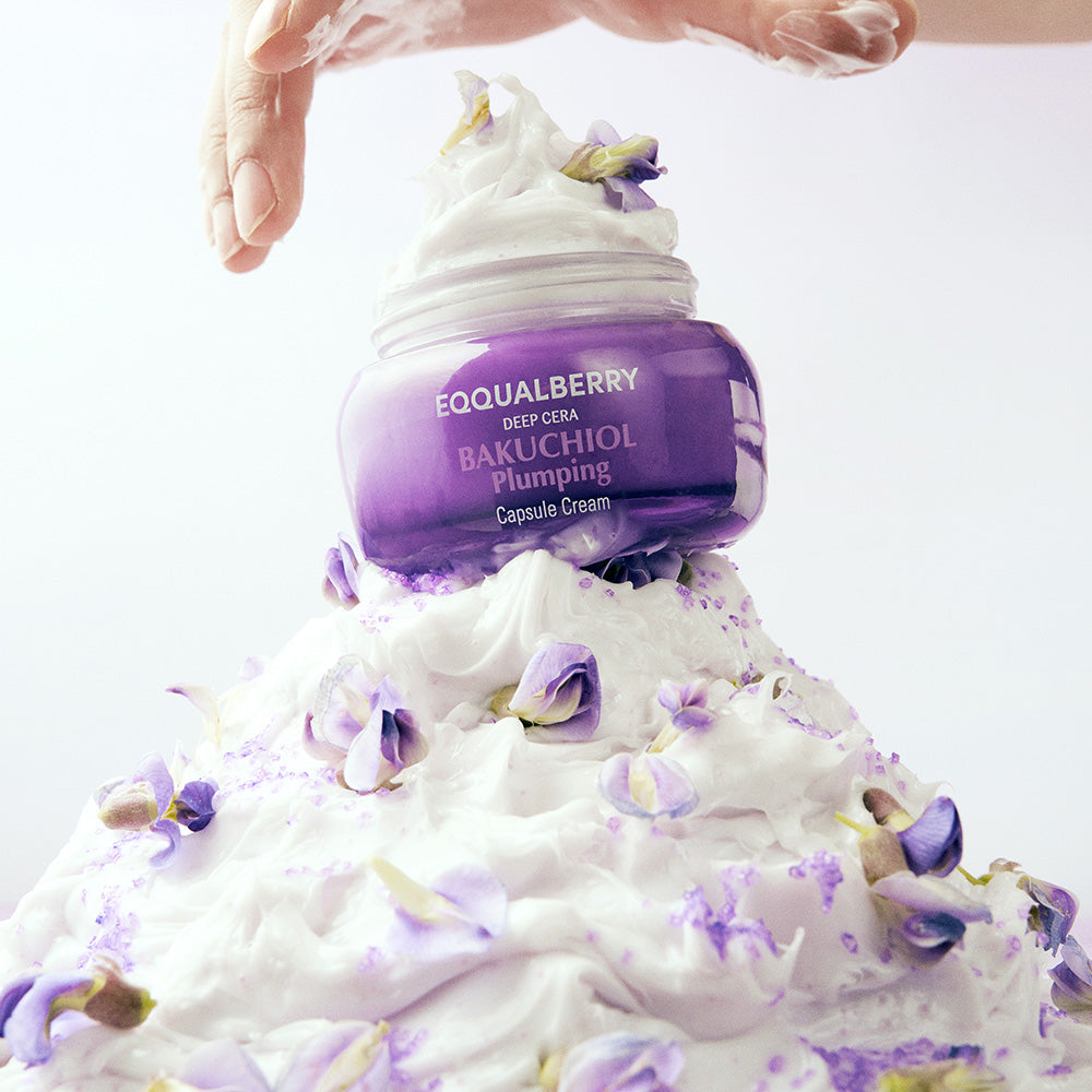 EQQUALBERRY Bakuchiol Plumping Capsule Cream — key ingredients