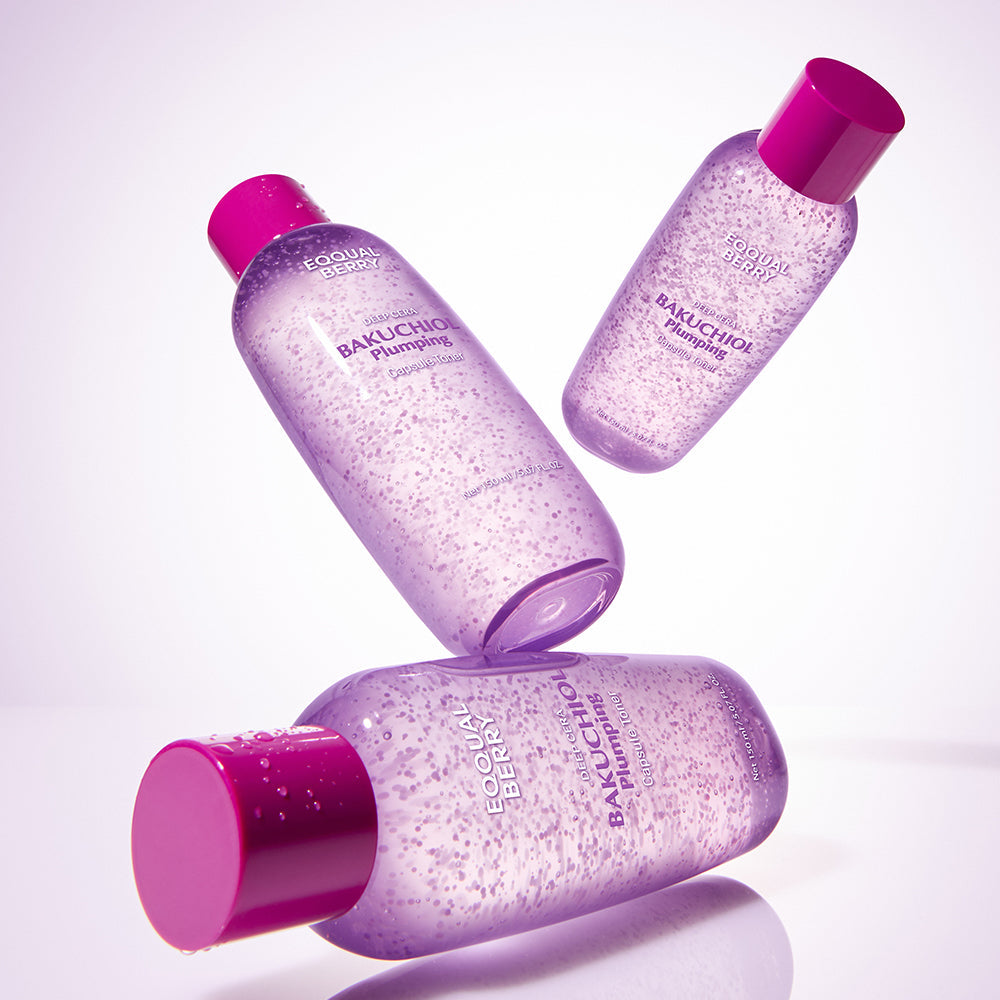 EQQUALBERRY Bakuchiol Plumping Capsule Toner — gentle retinol alternative