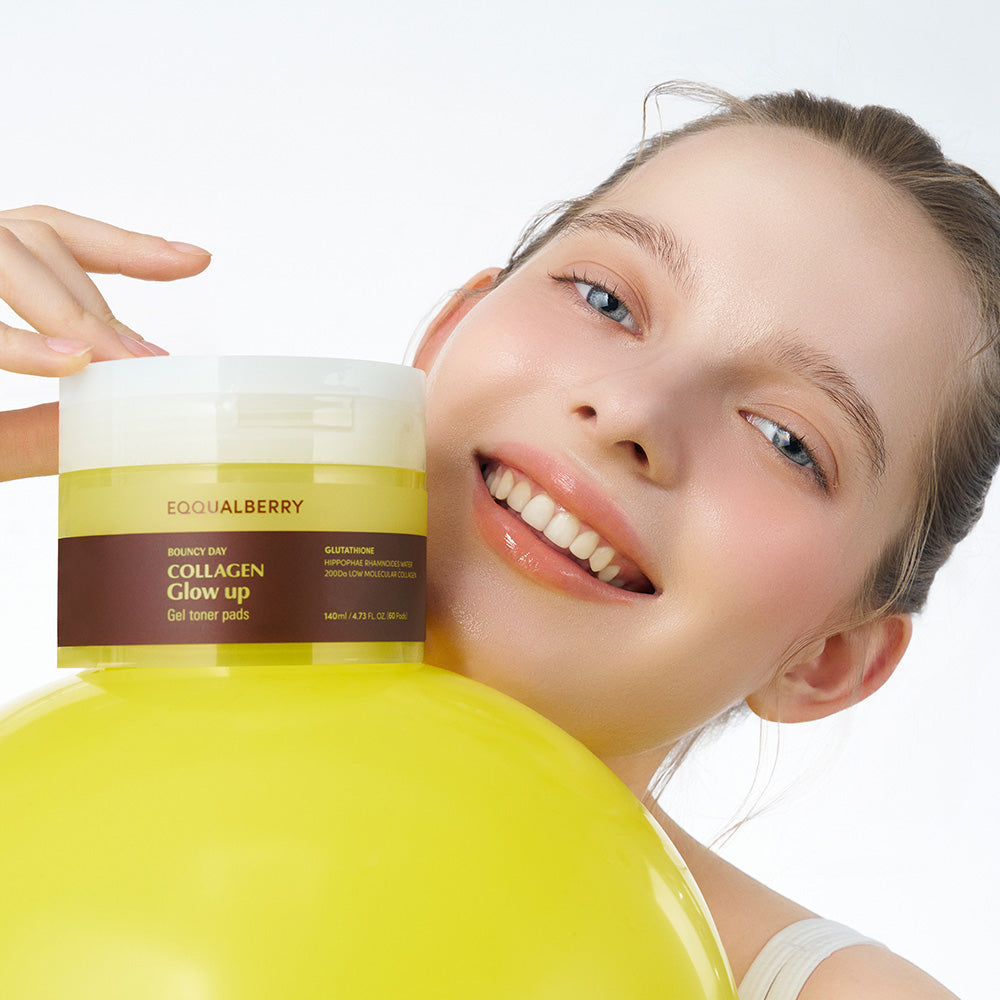 EQQUALBERRY Collagen Glow Up Gel Toner Pads — Soft Hydrogel for a Seamless No-Slip Fit