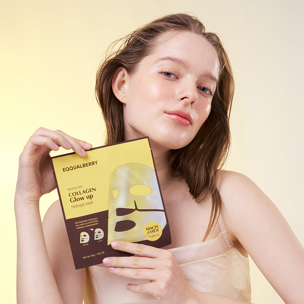 EQQUALBERRY Collagen Glow Up Hydrogel Mask — Collagen Boost for a Radiant Tone-Up
