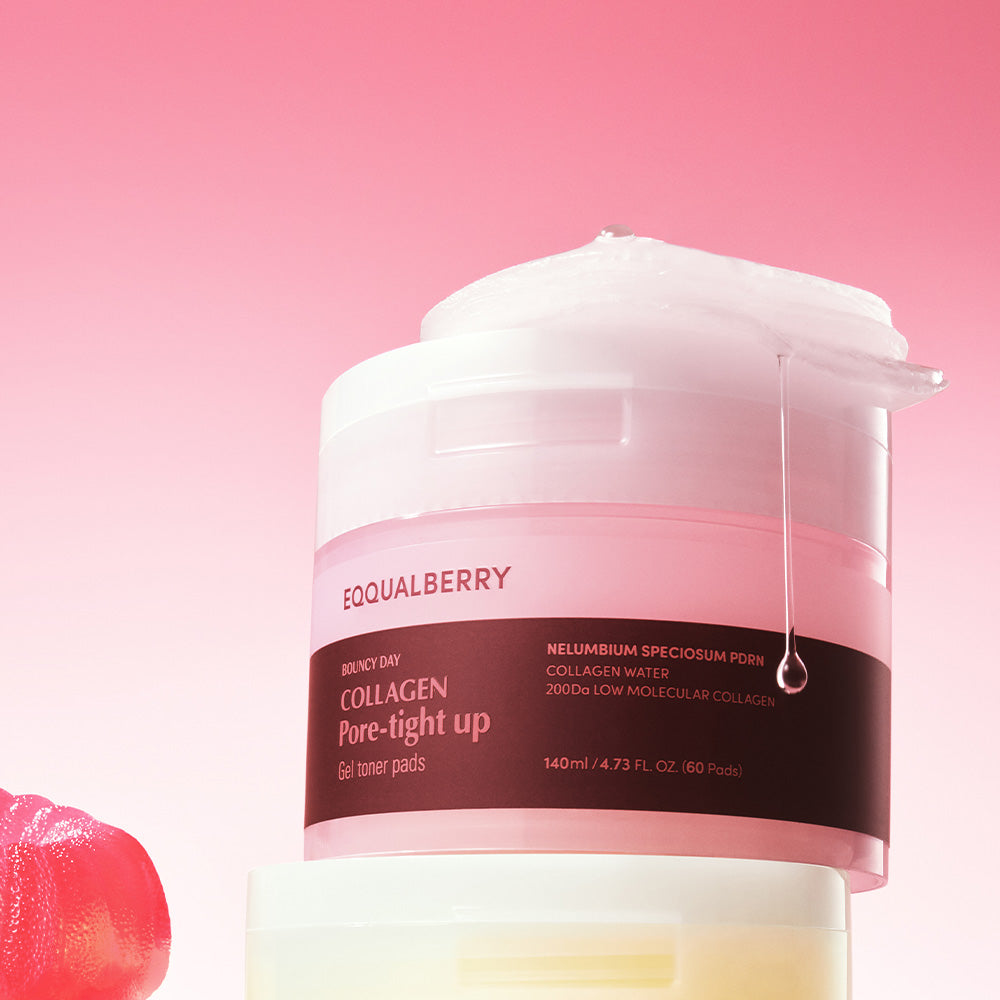 EQQUALBERRY Collagen Pore Tight Up Gel Toner Pads — Dual-Use Pads for Daily and Intensive Care