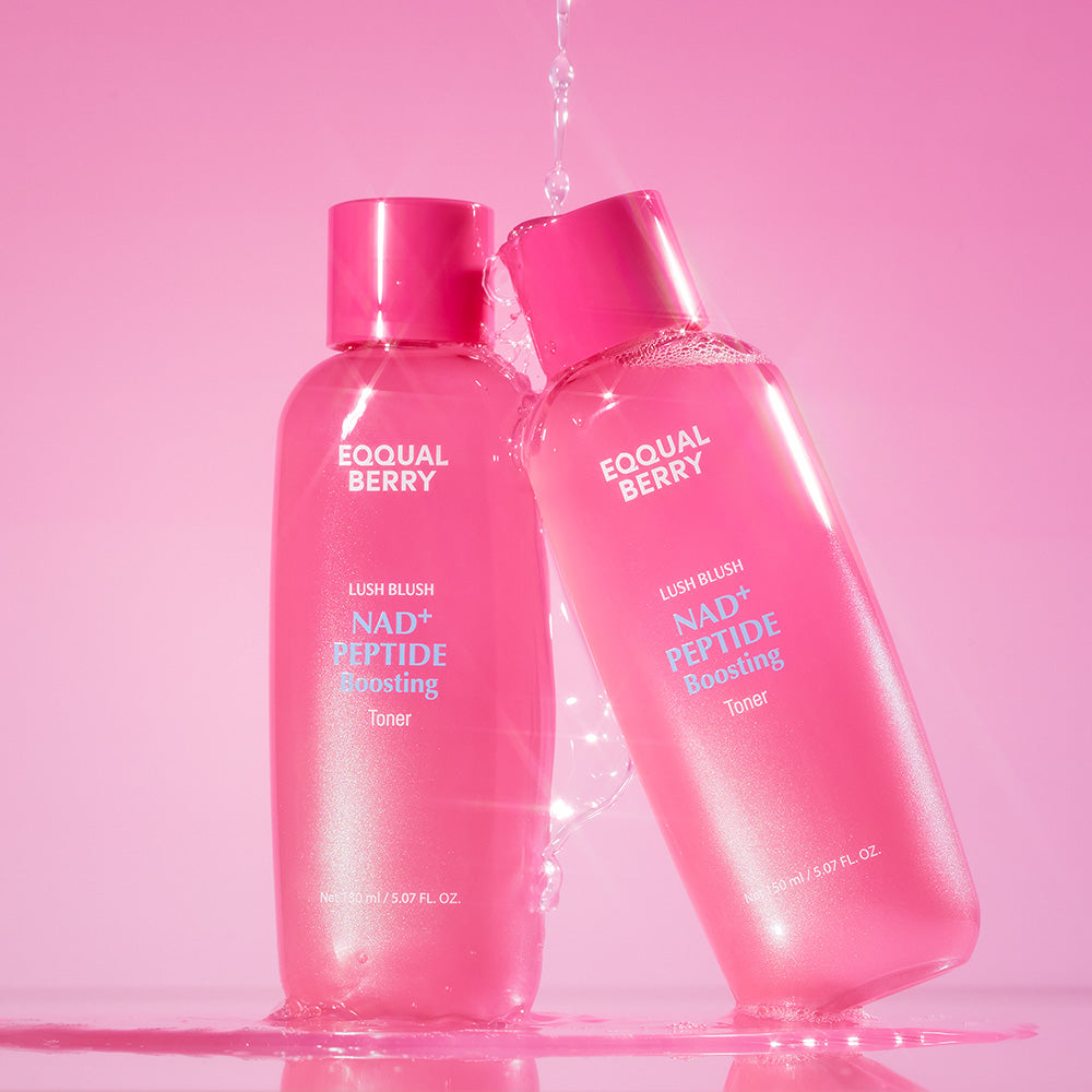 EQQUALBERRY Lush Blush NAD+ Peptide Boosting Toner — Boosts Collagen for Youthful Bounce