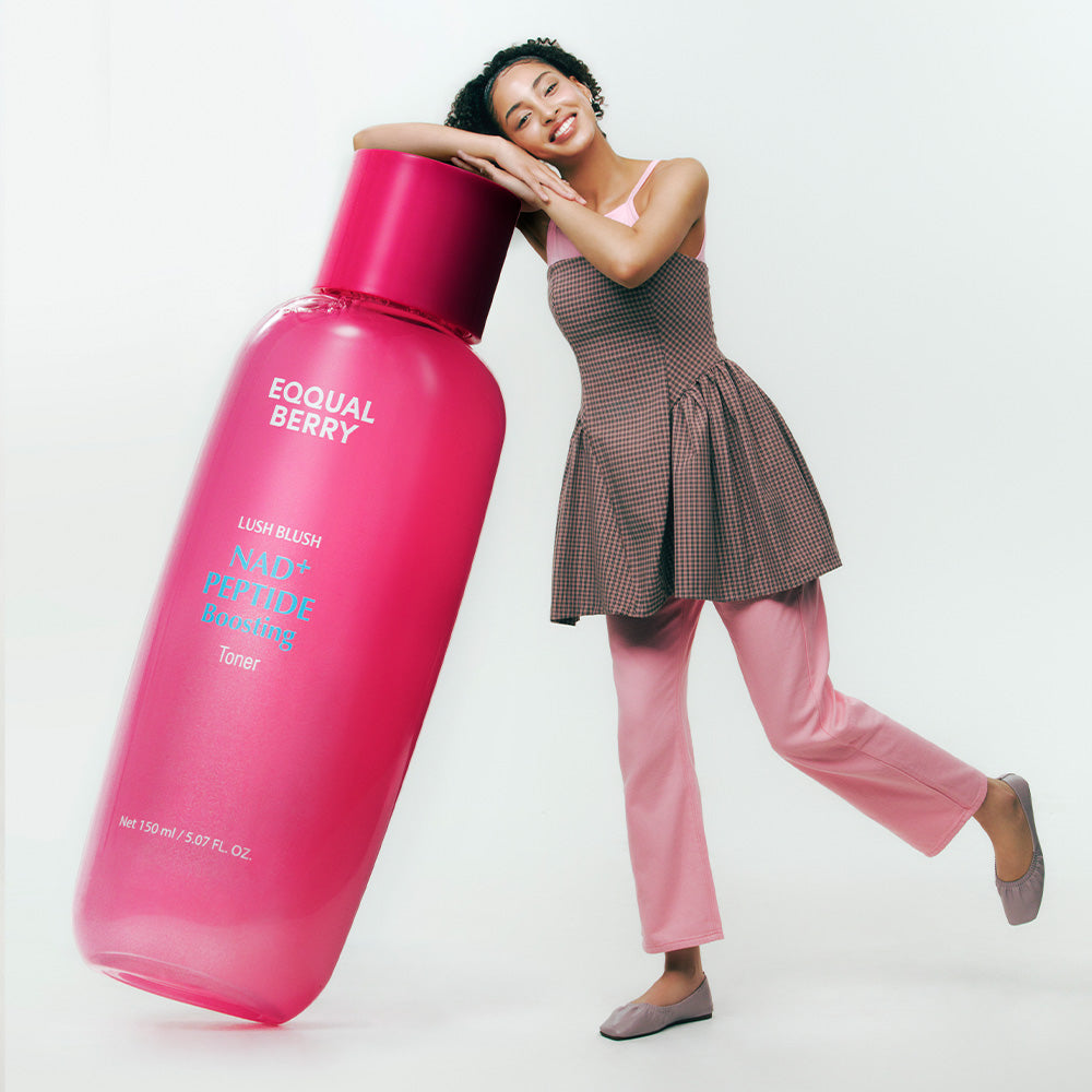 EQQUALBERRY Lush Blush NAD+ Peptide Boosting Toner — Pomegranate Antioxidants for Radiant Glow