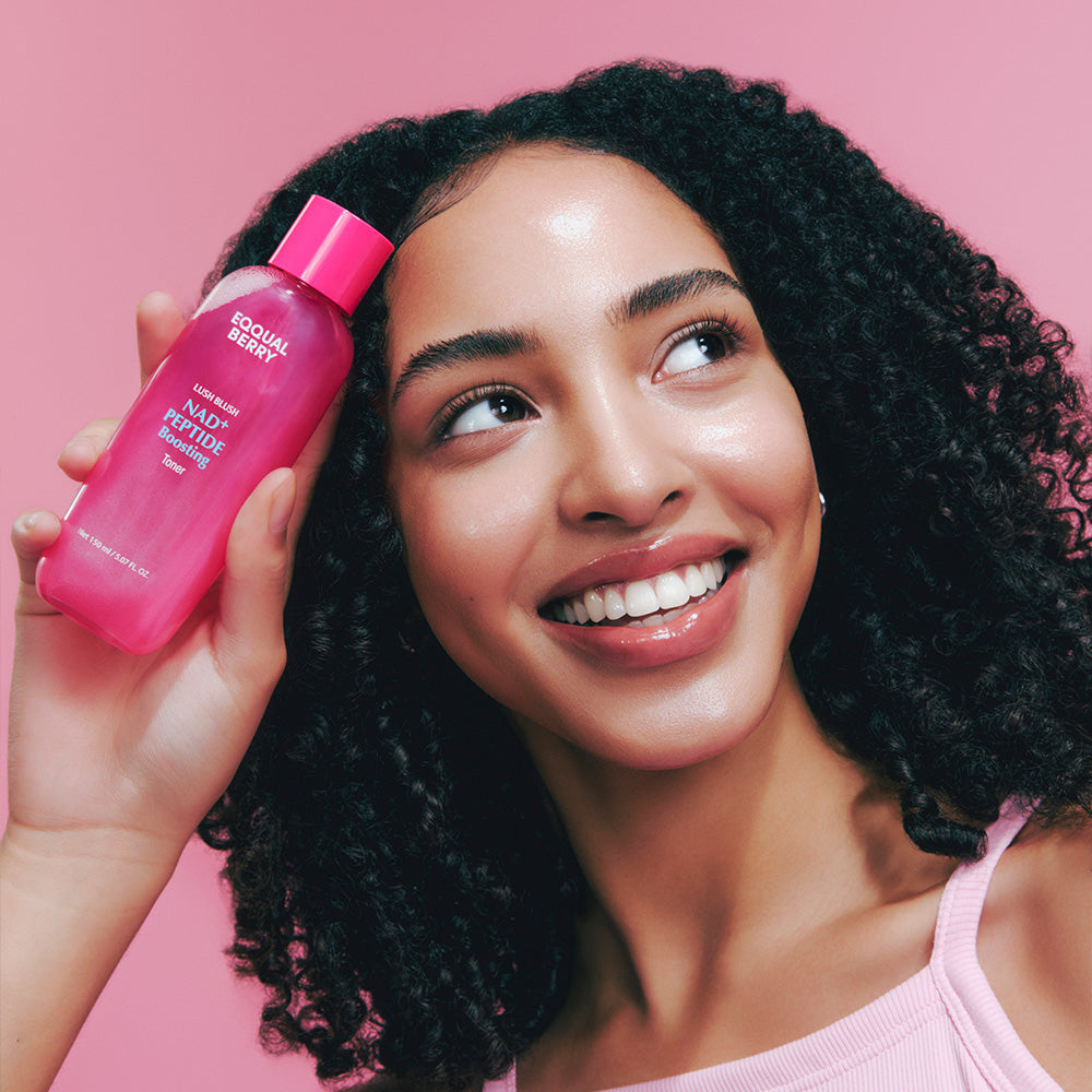 EQQUALBERRY Lush Blush NAD+ Peptide Boosting Toner — First Step to Wake Up Skin Energy