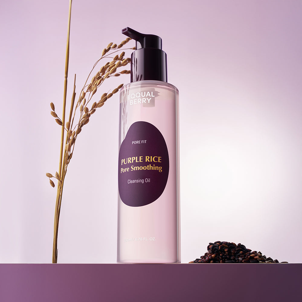 EQQUALBERRY Purple Rice Pore Smoothing Cleansing Oil — key ingredients