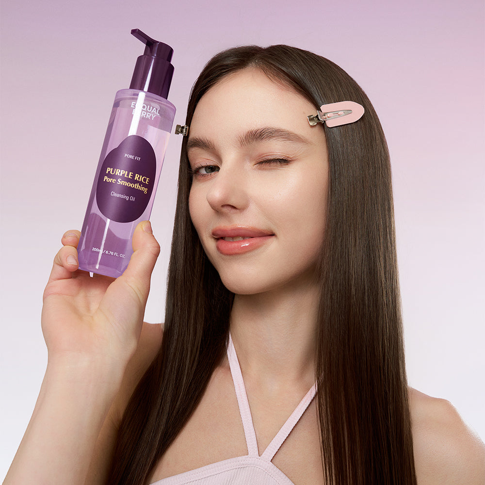 EQQUALBERRY Purple Rice Pore Smoothing Cleansing Oil — makeup removal