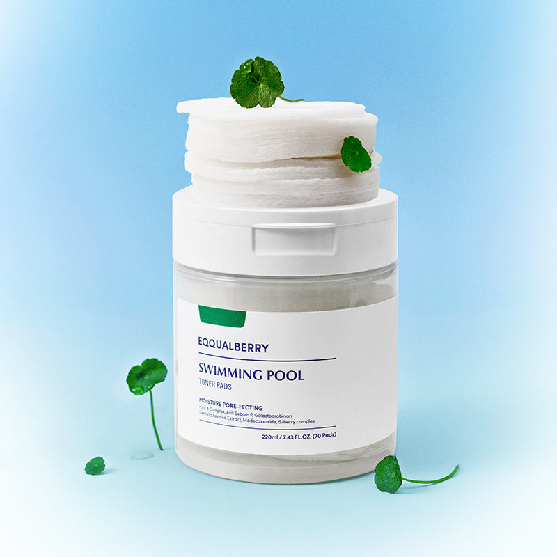 EQQUALBERRY Swimming Pool Toner Pads — Gently Exfoliates and Refines the Look of Pores