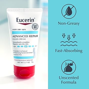 Eucerin Advanced Repair Very Dry Skin Hand Cream — helps repair and protect the skin barrier