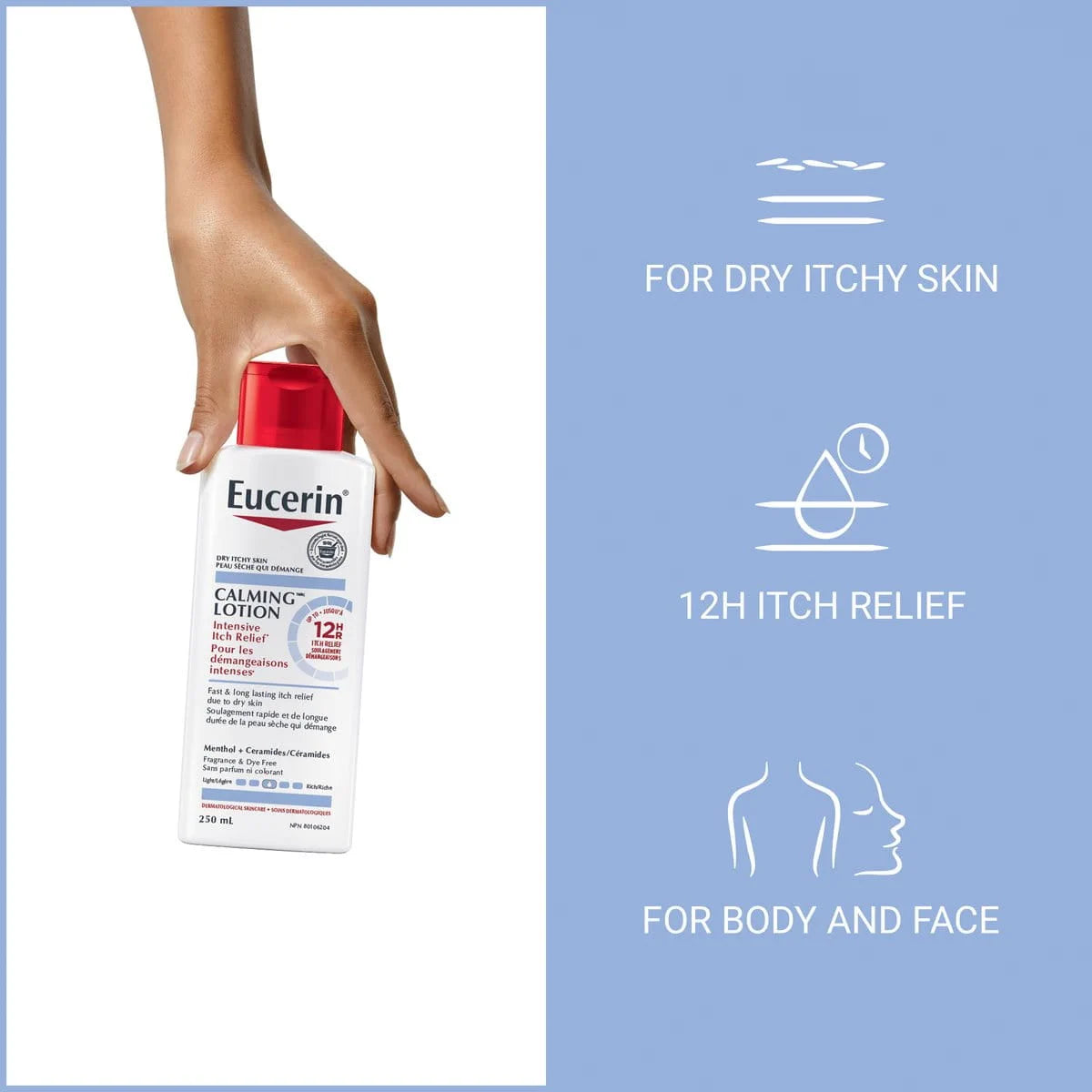 Eucerin Skin Calming Lotion for Dry Itchy Skin — calming body lotion for dry, itchy skin
