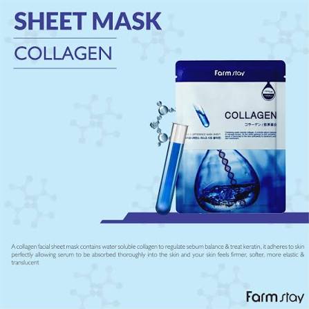 Farmstay Visible Difference Mask Sheet Collagen — collagen firms and hydrates skin