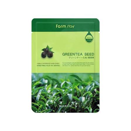 Farmstay Visible Difference Mask Sheet Green Tea Seed — green tea seed soothing sheet mask