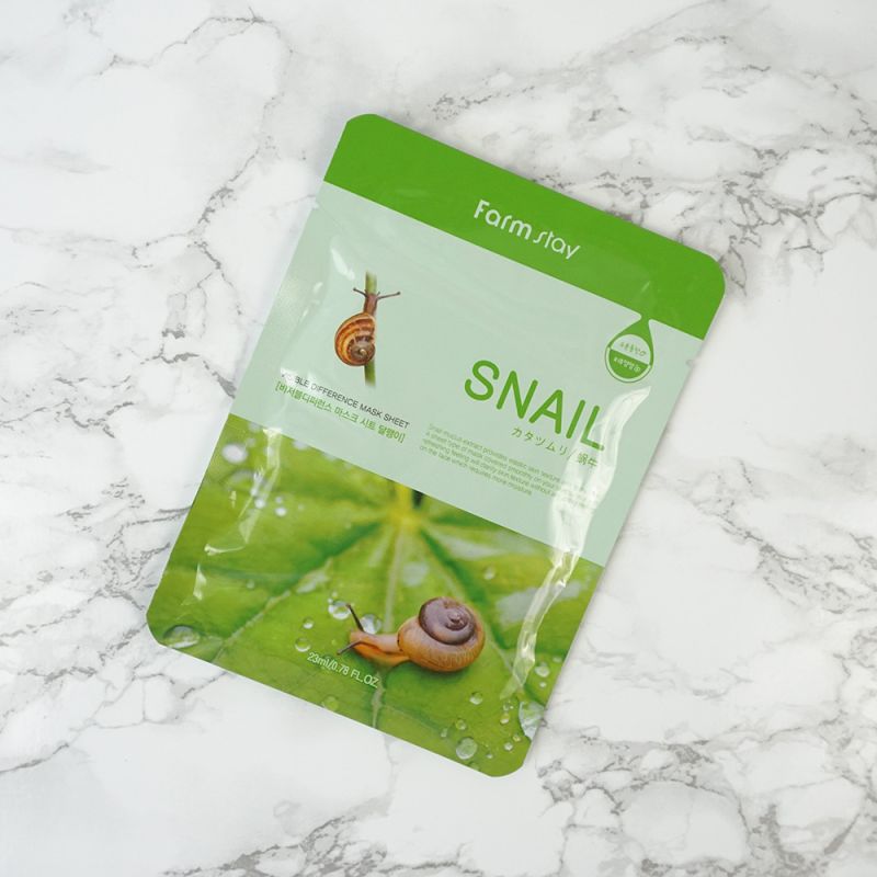 Farmstay Visible Difference Mask Sheet Snail — snail repairing sheet mask