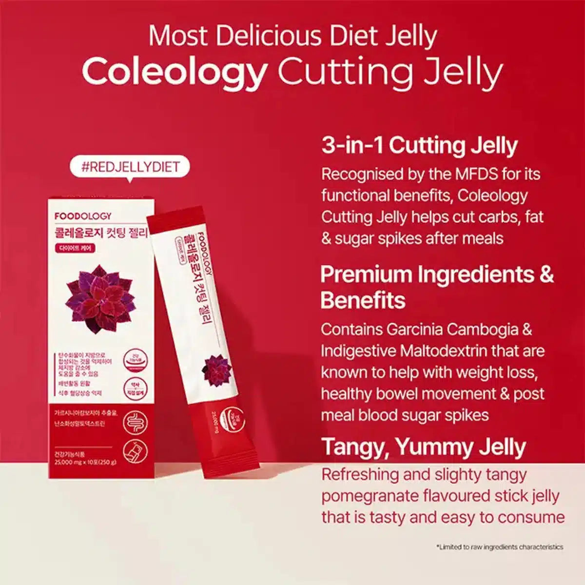 FOODOLOGY Coleology Cutting Jelly 250g — Korean diet jelly supplement