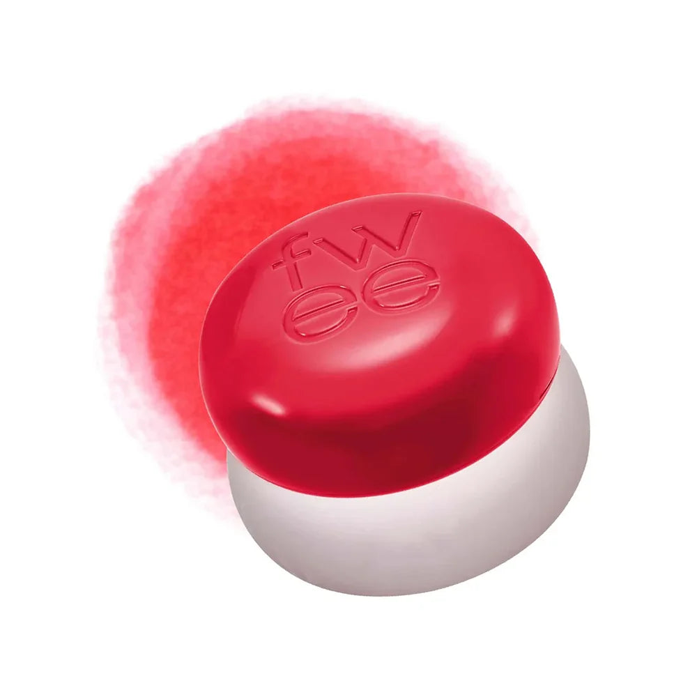 FWEE Lip&Cheek Blurry Pudding Pot in RD01 D-Day — blurred matte lip and cheek tint