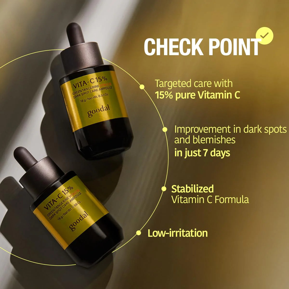 GOODAL Green Tangerine Vita C 15 Dark Spot Care Ampoule
