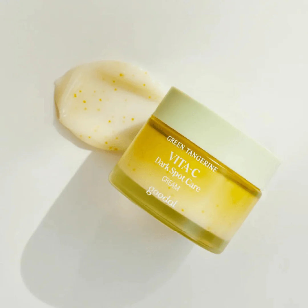 GOODAL Green Tangerine Vita C Dark Spot Care Cream — application