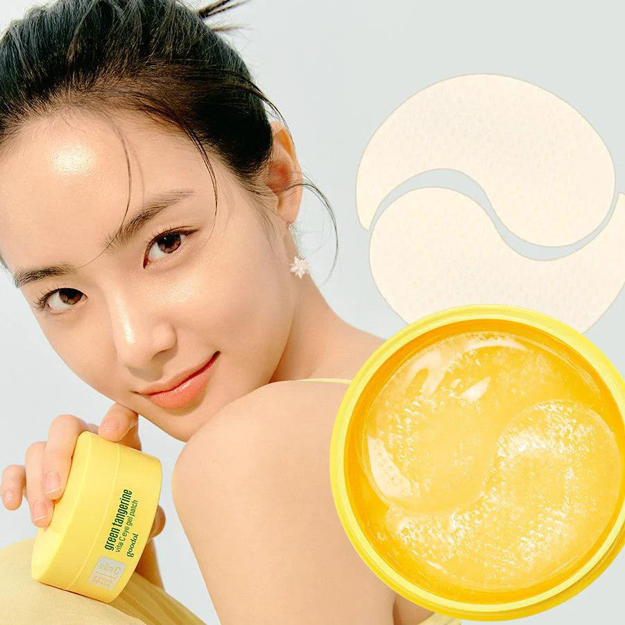 GOODAL Green Tangerine Vita C Eye Gel Patch — application