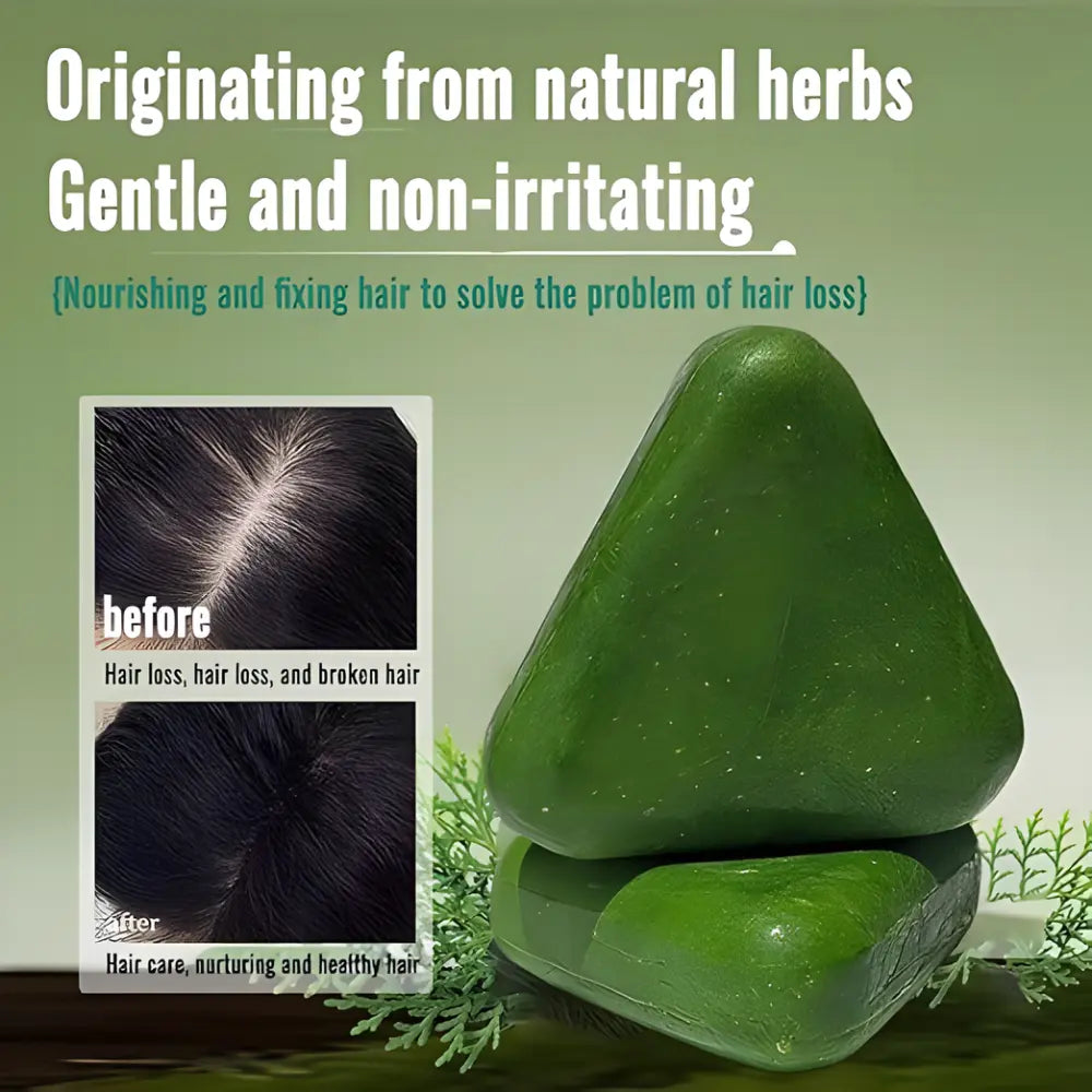 Greenlem Grass Black Hair Nourishing Shampoo Soap — helps darken and strengthen hair