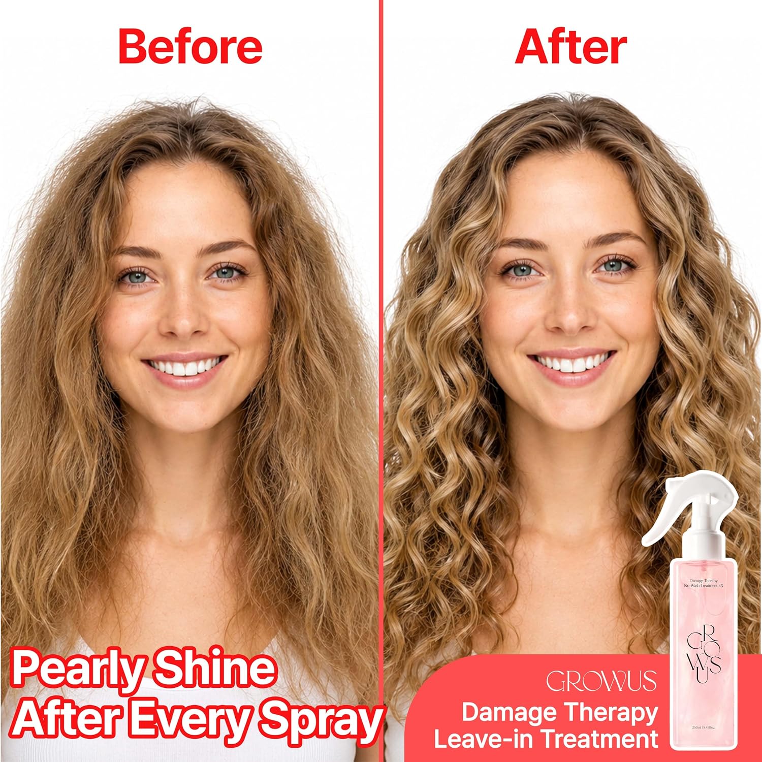 GROWUS Damage Therapy No-Wash Treatment True Me — repairs and strengthens damaged hair