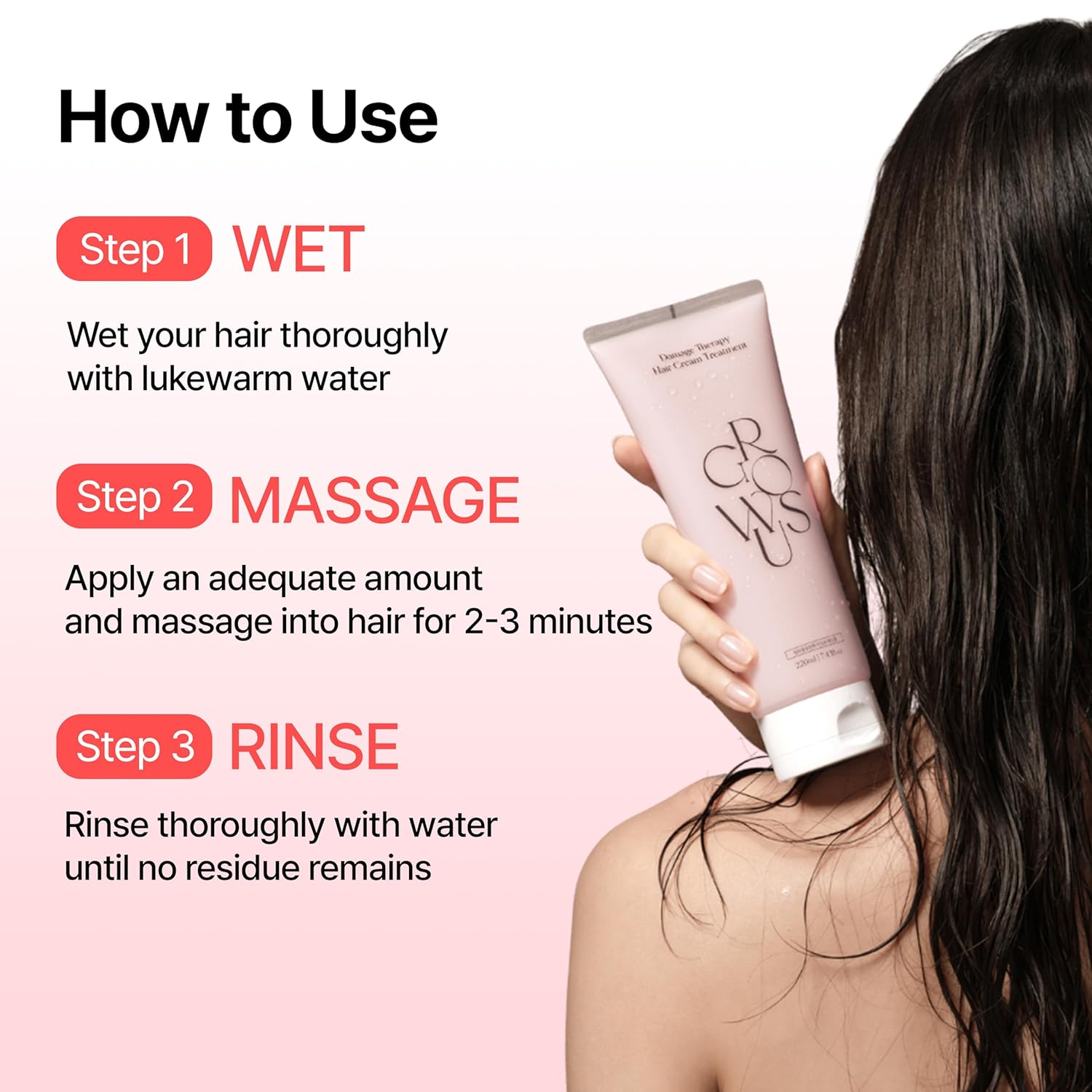 GROWUS Damage Therapy Treatment EX — deeply nourishes dry, brittle hair