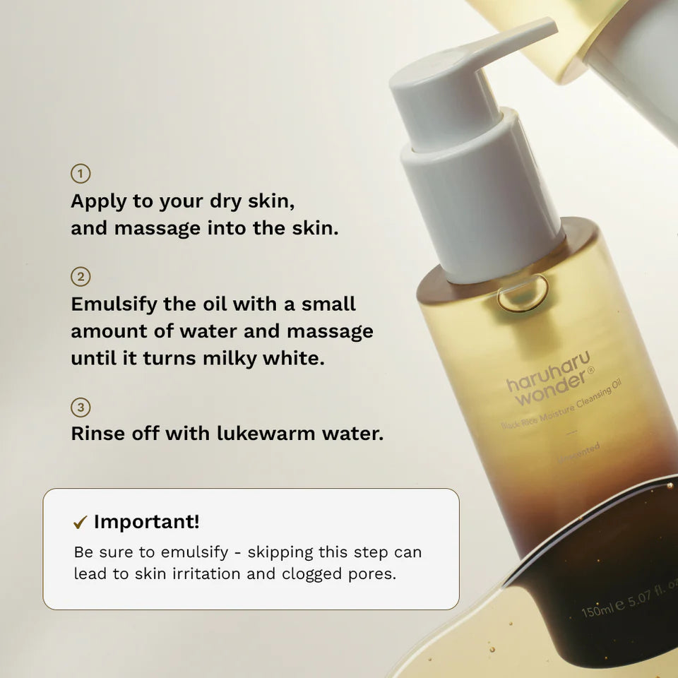 haruharu wonder Black Rice Deep Cleansing Oil 150ml — Korean cleansing oil