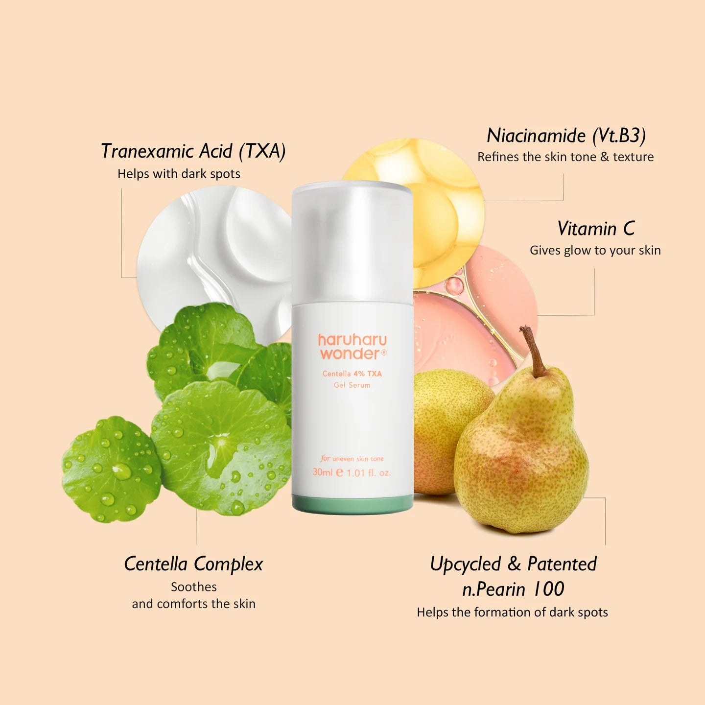 haruharu wonder Centella 4% TXA Dark Spot Serum 30ml — Korean dark spot serum