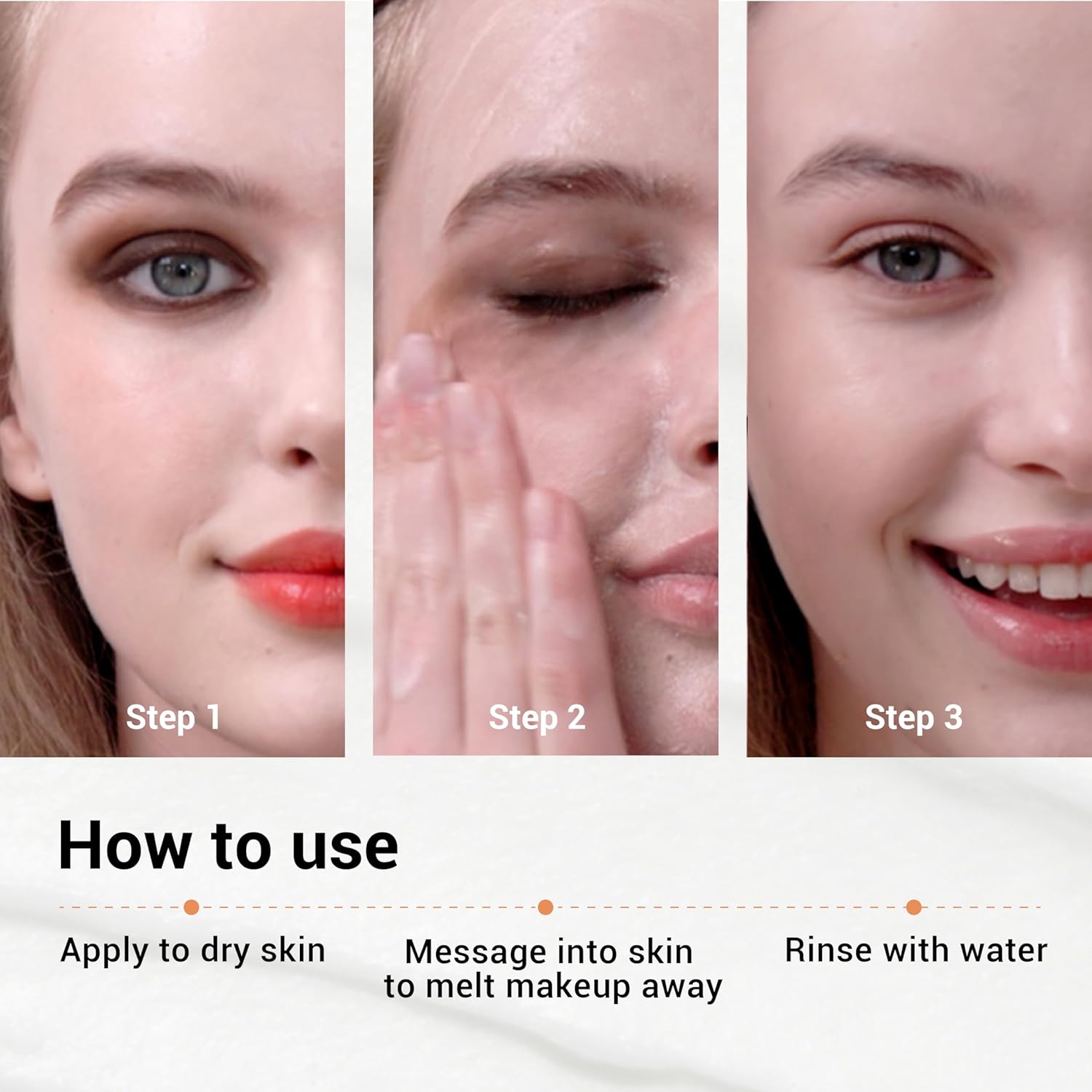 heimish All Clean Balm Mandarin massaged onto dry skin then rinsed