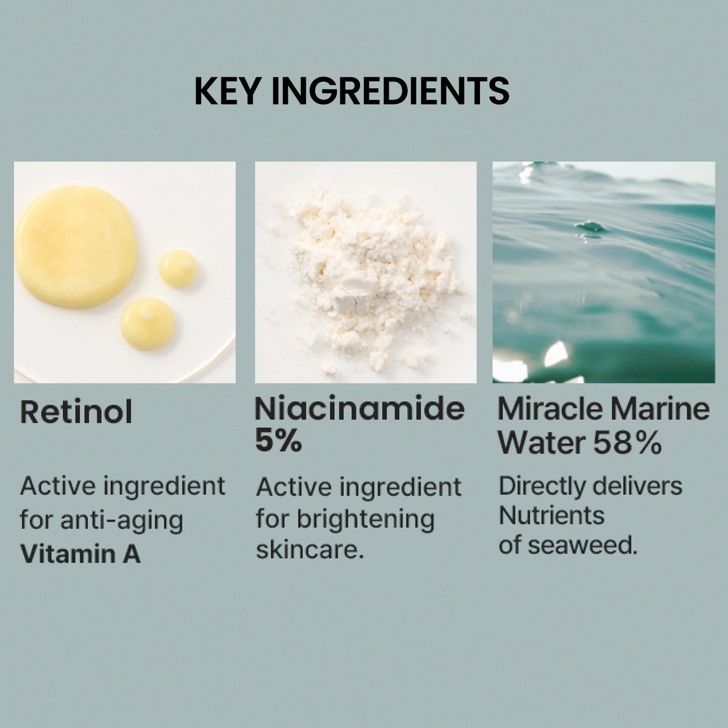 heimish Marine Care Retinol For Face Serum bottle with dropper packaging