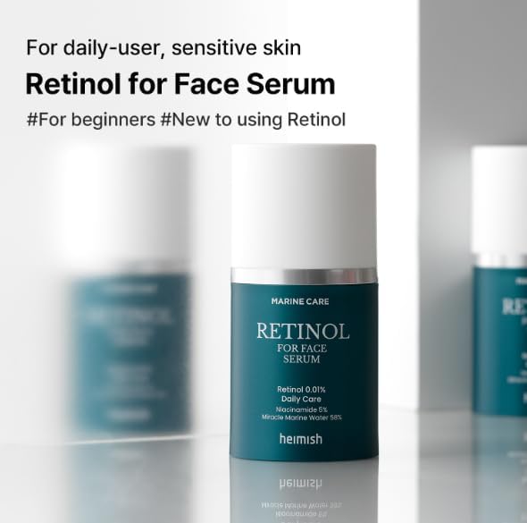 heimish Marine Care Retinol For Face Serum nightly application for skin renewal