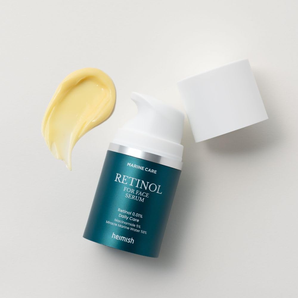 heimish Marine Care Retinol For Face Serum reduces the look of fine lines and wrinkles